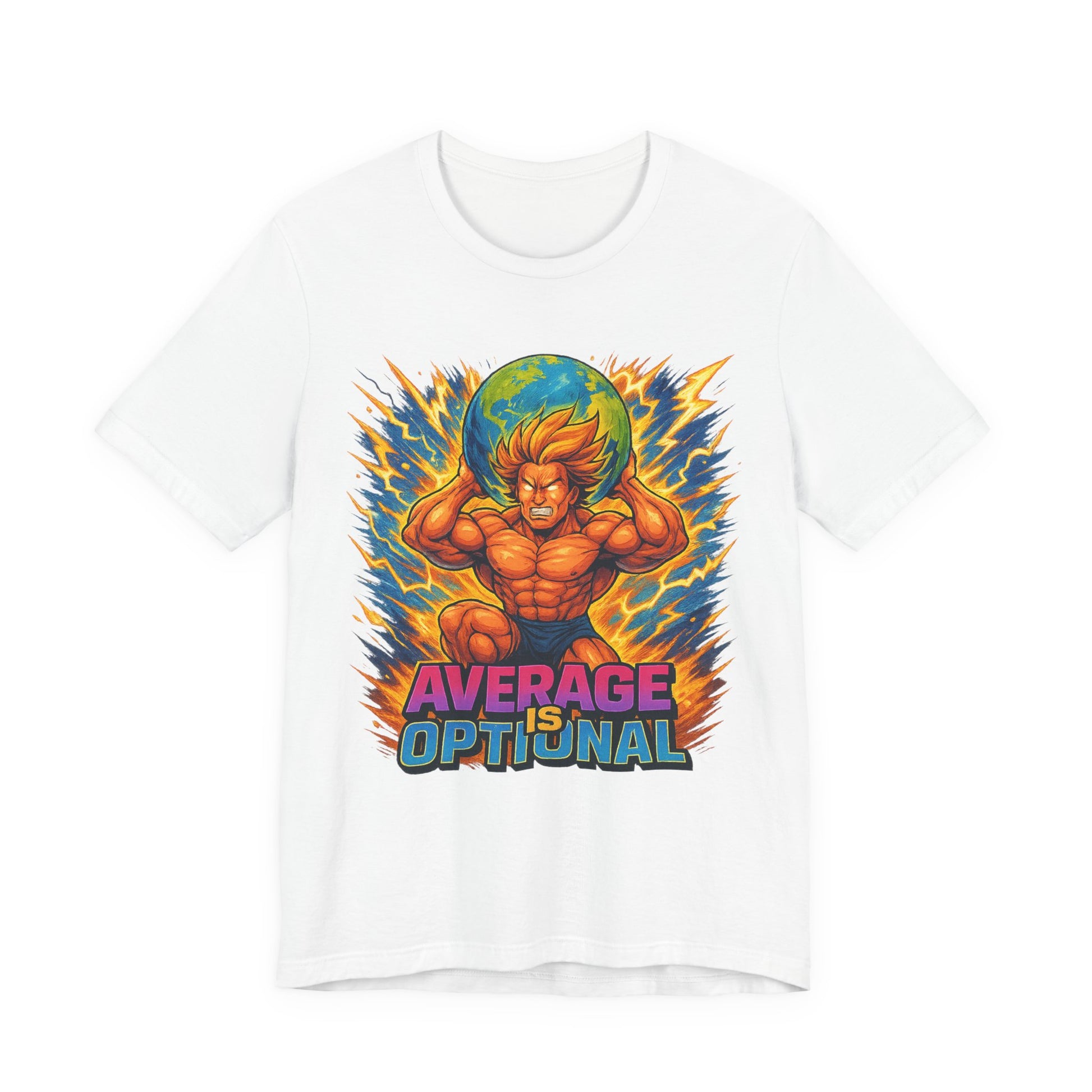 Powerful Average is Optional Tee, Motivational T-Shirt, Anime-Inspired Apparel, Unisex Graphic Tee, Gift for Fans