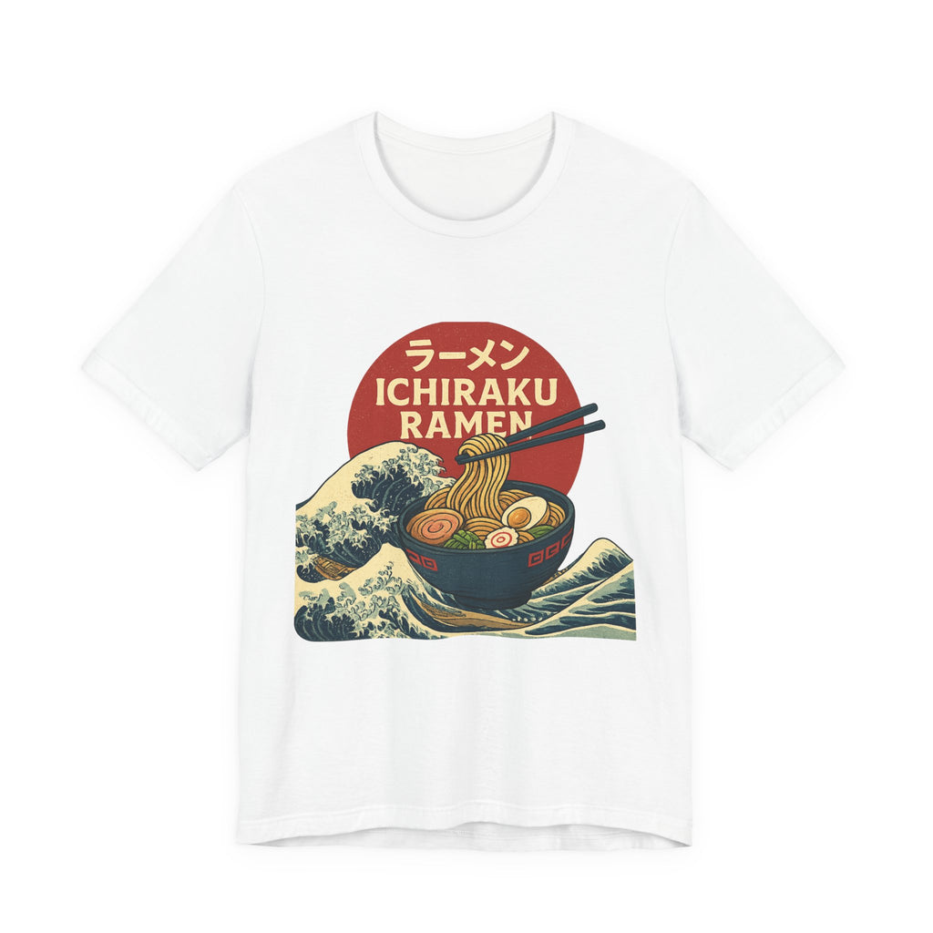 Naruto themed Ichiraku Ramen Unisex Tee, Cozy Anime Merch, Foodie Gift, Casual Streetwear, Perfect for Ramen Lovers, Unique Gift Idea