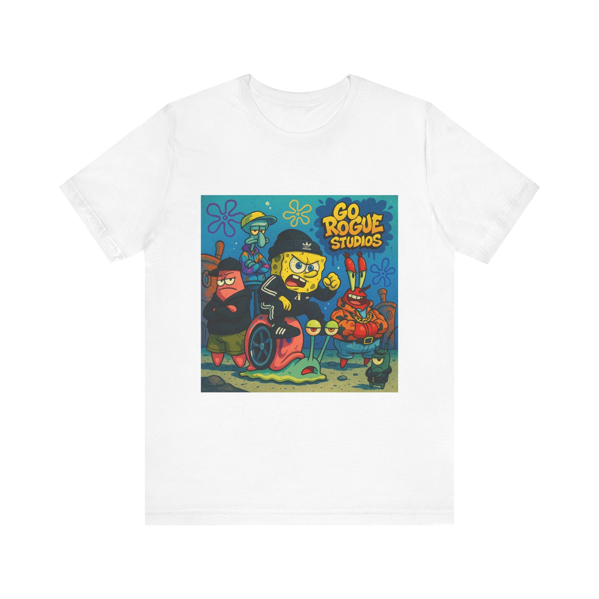 Colorful Cartoon-Inspired Unisex Jersey Tee, Fun Graphic Shirt for Casual Outings, Gift for Fans, Summer Wear, Kids & Adults