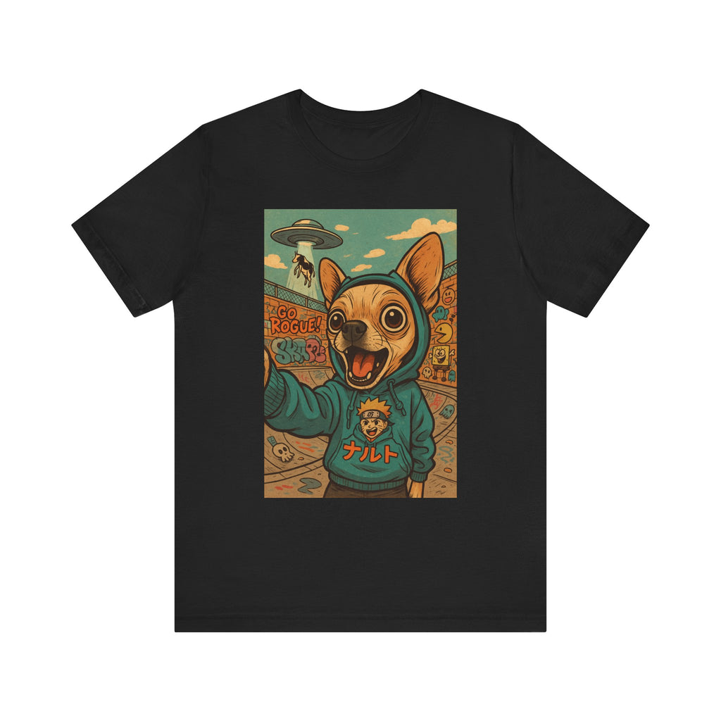 Charming Alien Dog Tee, Fun Graphic T-Shirt for Dog Lovers, Quirky Pet Apparel, Perfect Gift for Every Occasion, Unique Dog Owner Gift