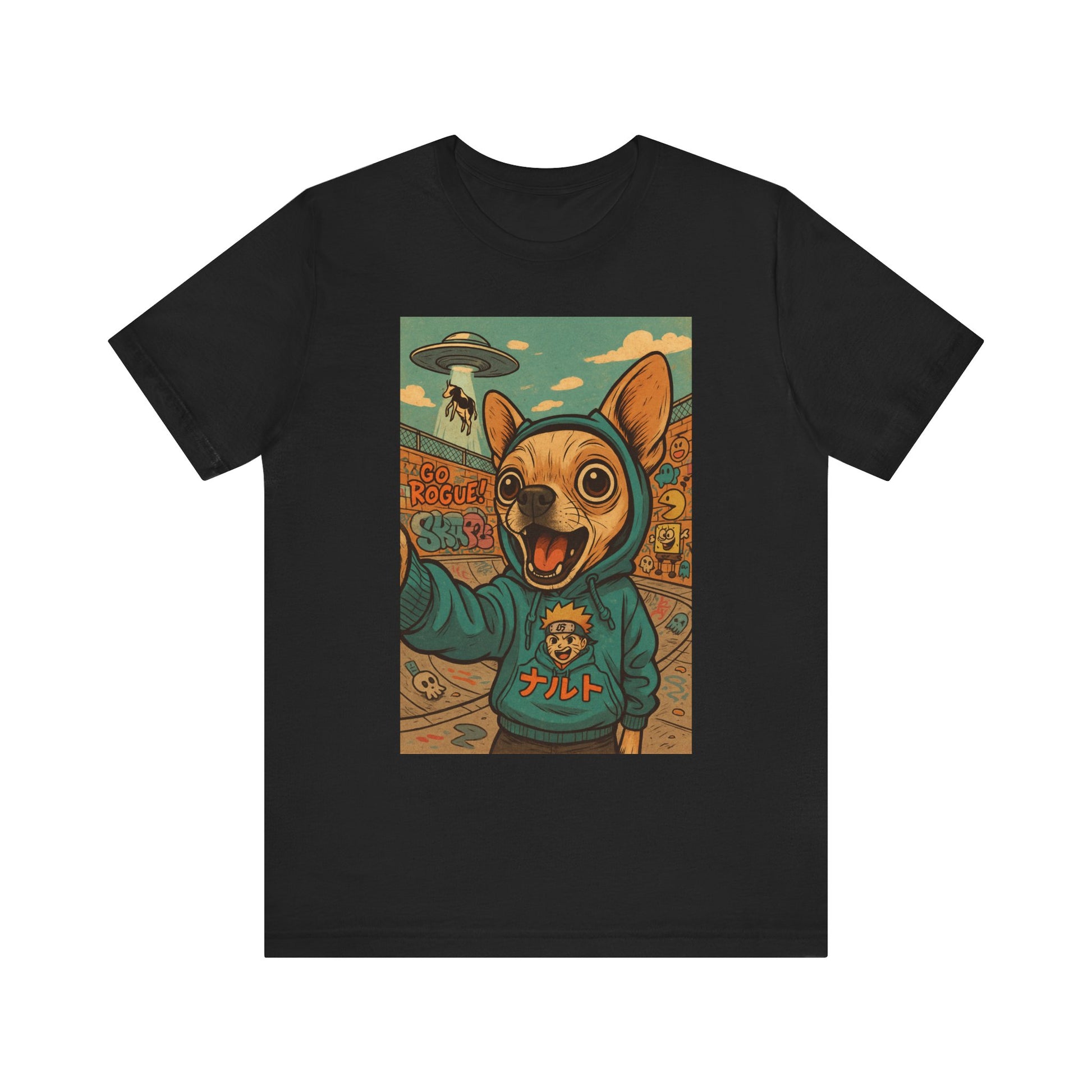 Charming Alien Dog Tee, Fun Graphic T-Shirt for Dog Lovers, Quirky Pet Apparel, Perfect Gift for Every Occasion, Unique Dog Owner Gift