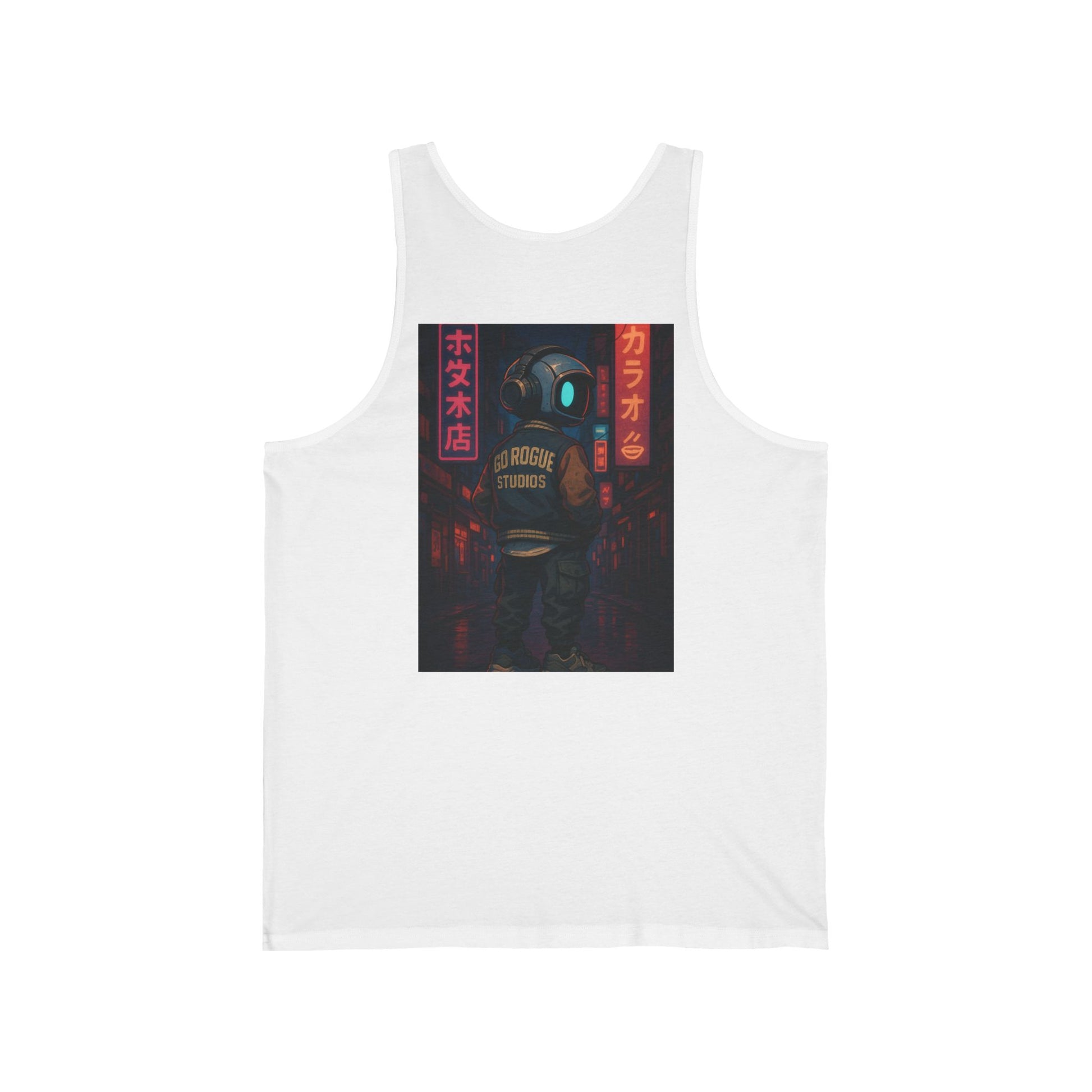Retro Graphic Unisex Jersey Tank - Go Rogue Studios, Streetwear Top, Summer Apparel, Gift for Friends, Casual Wear