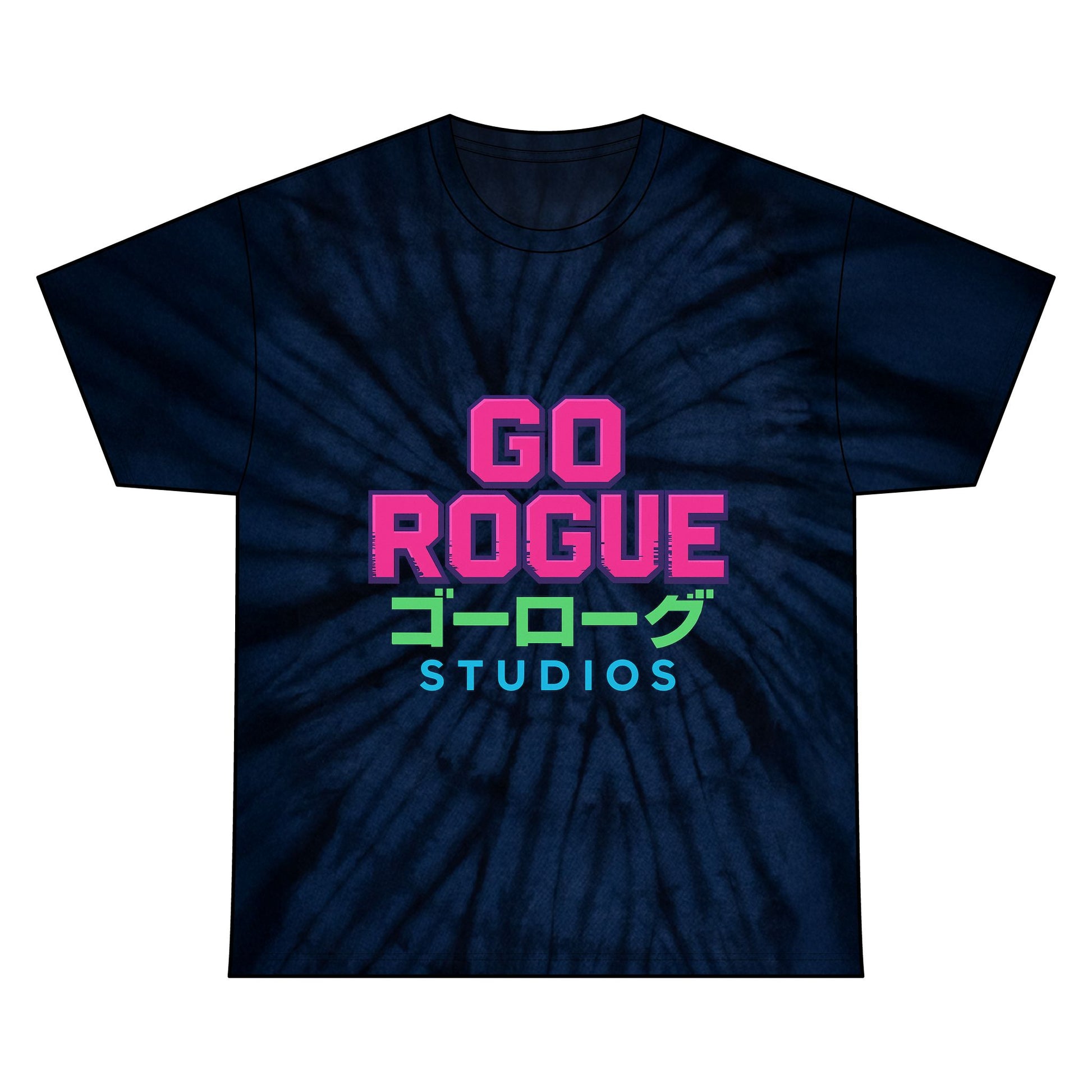 Retro Tie Dye Graphic Tee, Go Rogue Cotton T-Shirt, Colorful Unisex Shirt, Casual Summer Wear, Festival Clothing, Edgy Streetwear