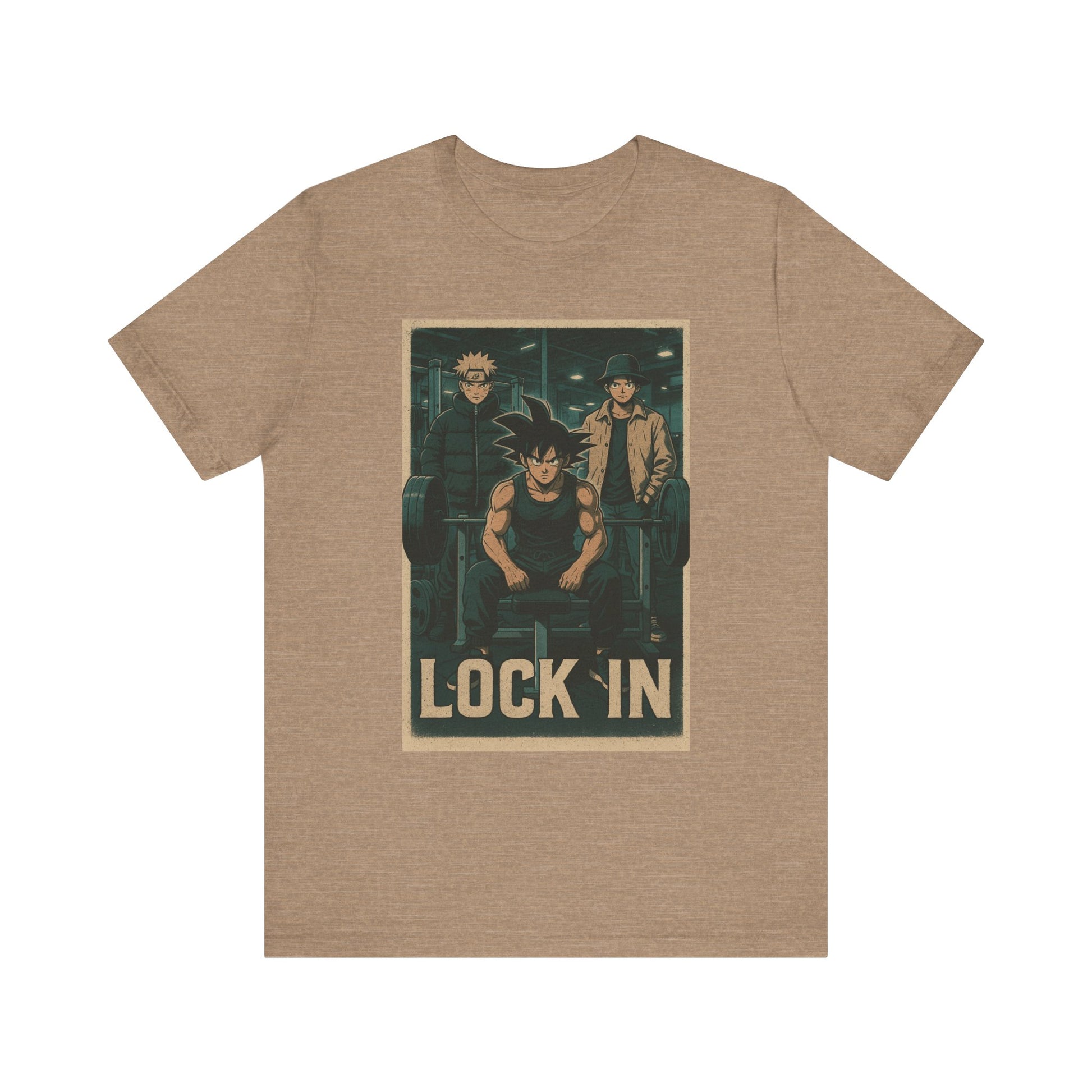 Anime-inspired "Lock In" Unisex Tee, Cool Graphic Tee, Casual Wear, Gift for Fans, Streetwear Style, Summer Outfit