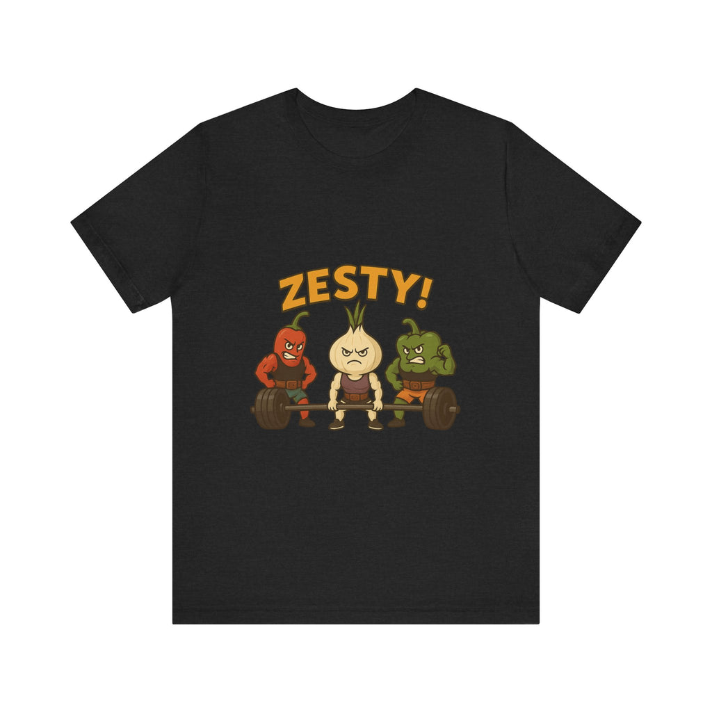 Zesty Cartoon Character Tee - Fun Unisex Shirt for Casual Wear, Gift for Fitness Lovers, Humor Tee, Gym Outfit, Quirky Graphic Tee