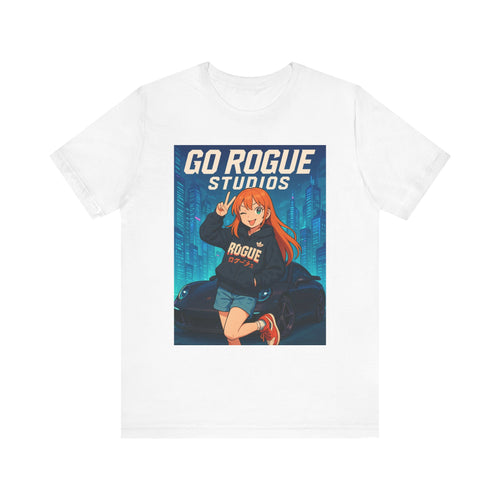 Anime-Inspired Rogue Studios Tee, Casual Unisex T-Shirt, Geek Gift, Streetwear, Trendy Apparel, Birthday, Art Enthusiast