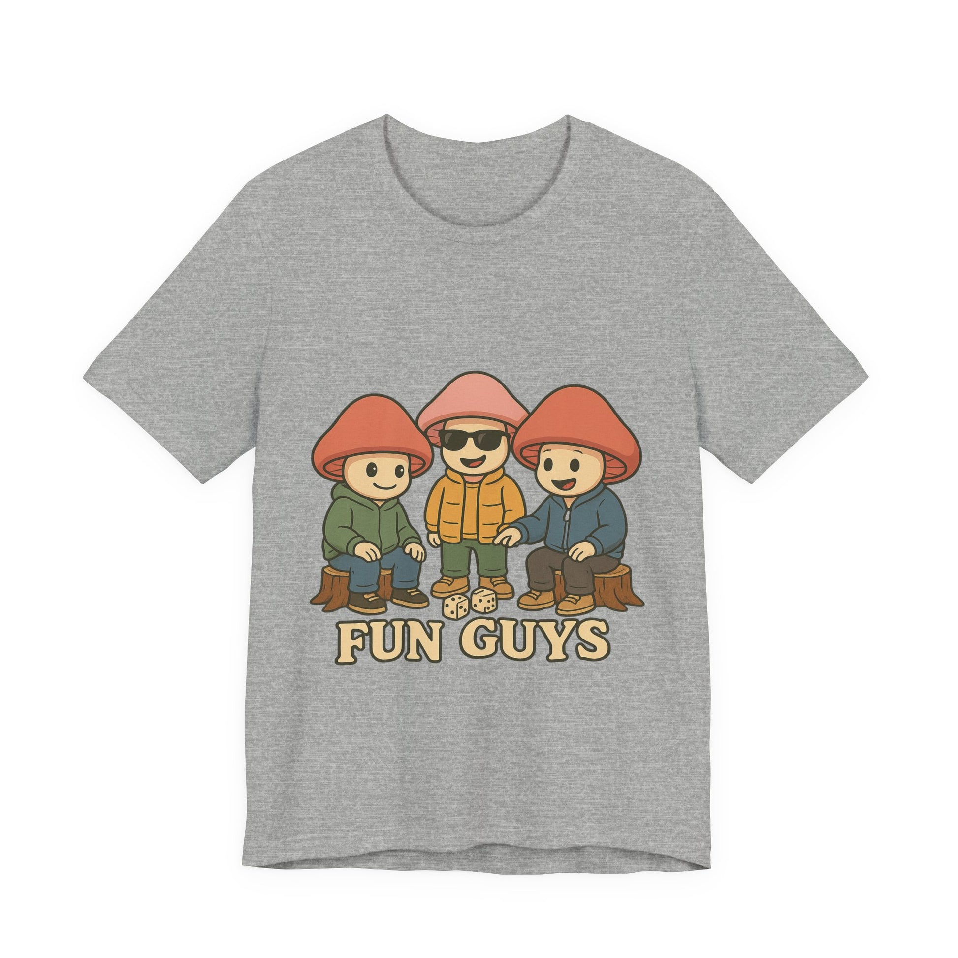 "Fun Guys" Unisex Tee - Whimsical Mushroom Graphic Shirt, Perfect for Nature Lovers, Gifts for Friends, Casual Wear, Mushroom [...]