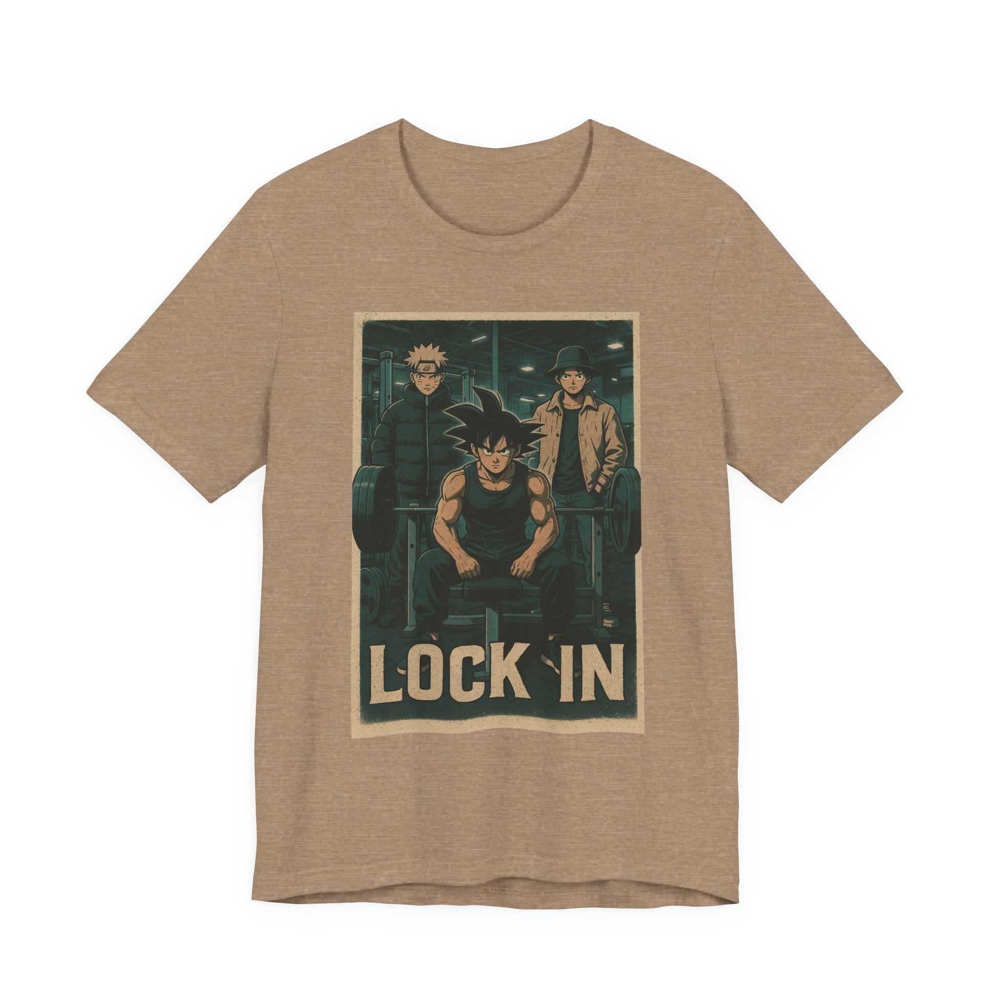 Anime-inspired "Lock In" Unisex Tee, Cool Graphic Tee, Casual Wear, Gift for Fans, Streetwear Style, Summer Outfit