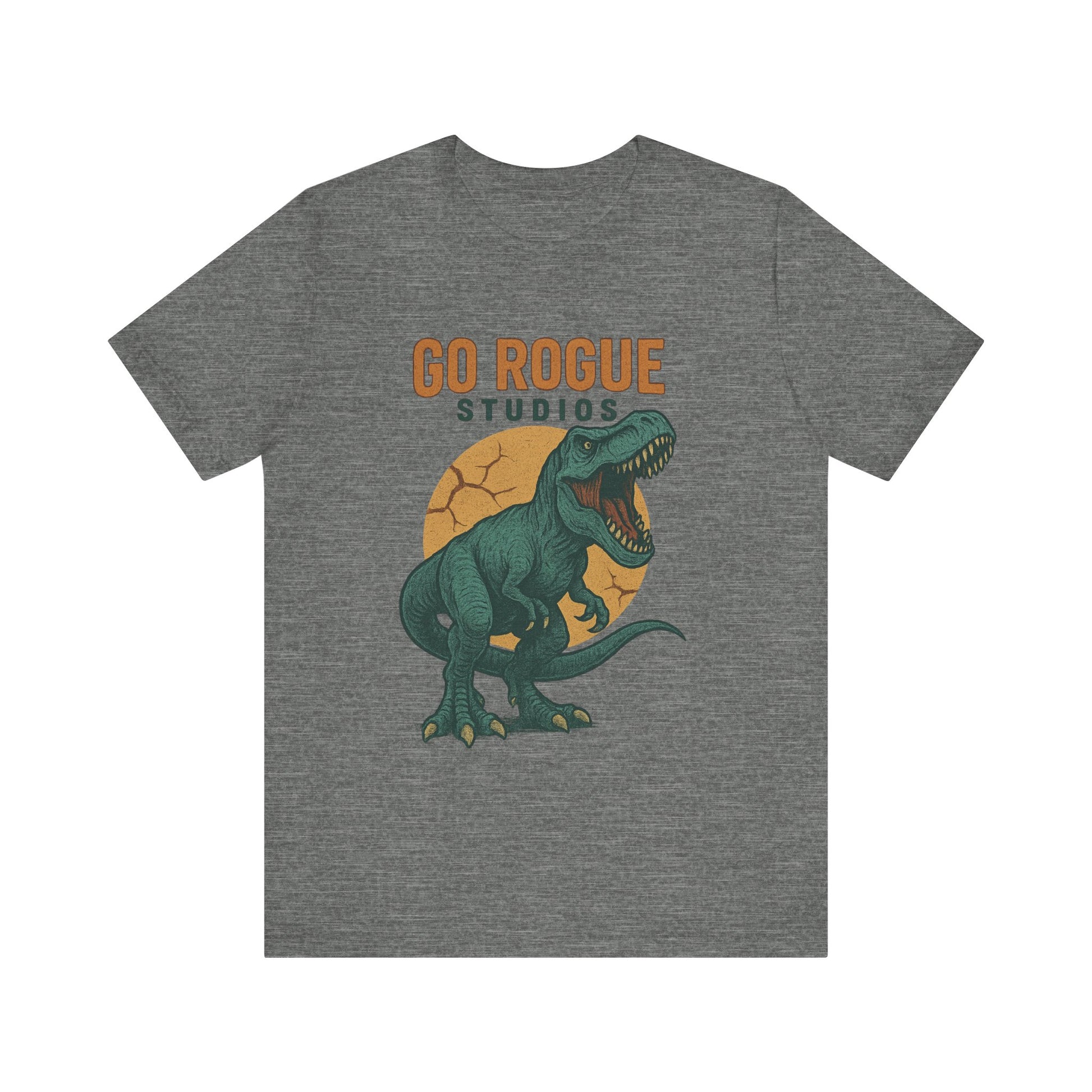 Dino-Inspired Unisex Tee, Go Rogue Studios Shirt, Dinosaur Graphic Tee, Jurassic Style Shirt, Casual Wear, Unique Gift Idea