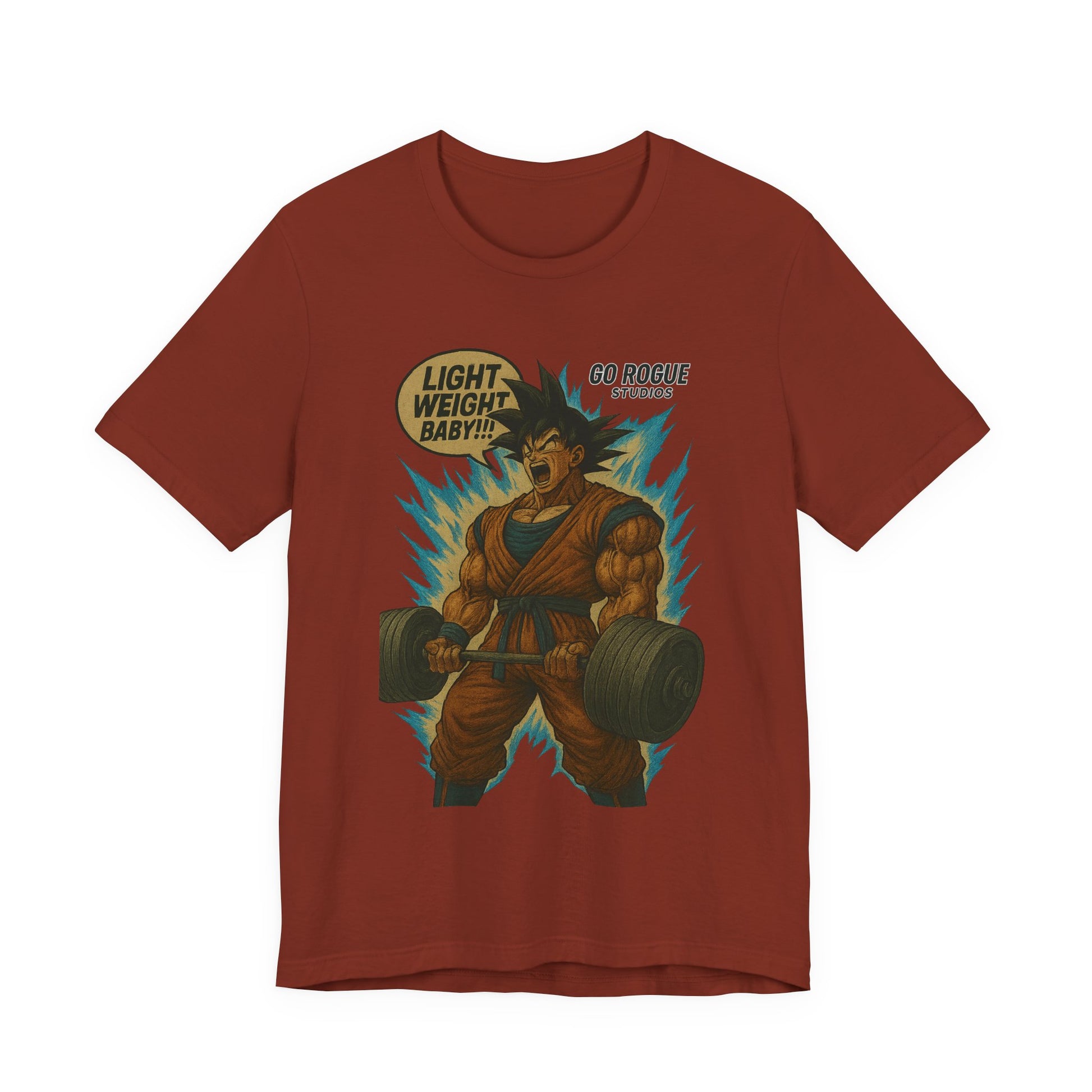 Goku Dragonball Z Lightweight Muscle Graphic Tee, Unisex Fitness Shirt, Gym Humor Apparel, Workout Gift, Motivational T-shirt