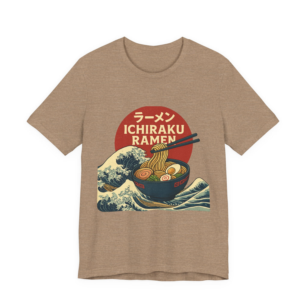 Naruto themed Ichiraku Ramen Unisex Tee, Cozy Anime Merch, Foodie Gift, Casual Streetwear, Perfect for Ramen Lovers, Unique Gift Idea