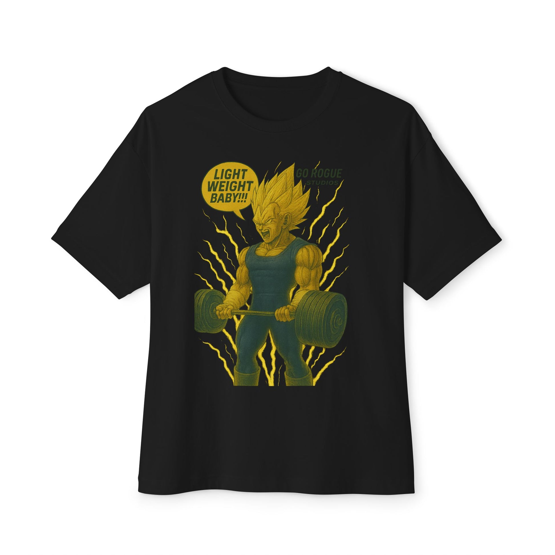 Vegeta Dragon Ball Z Bold Graphic Workout Tee - Unisex Oversized Boxy Design, Perfect for Gym Lovers, Fitness Gifts, Anime Fans, Casual Wear, Street Style