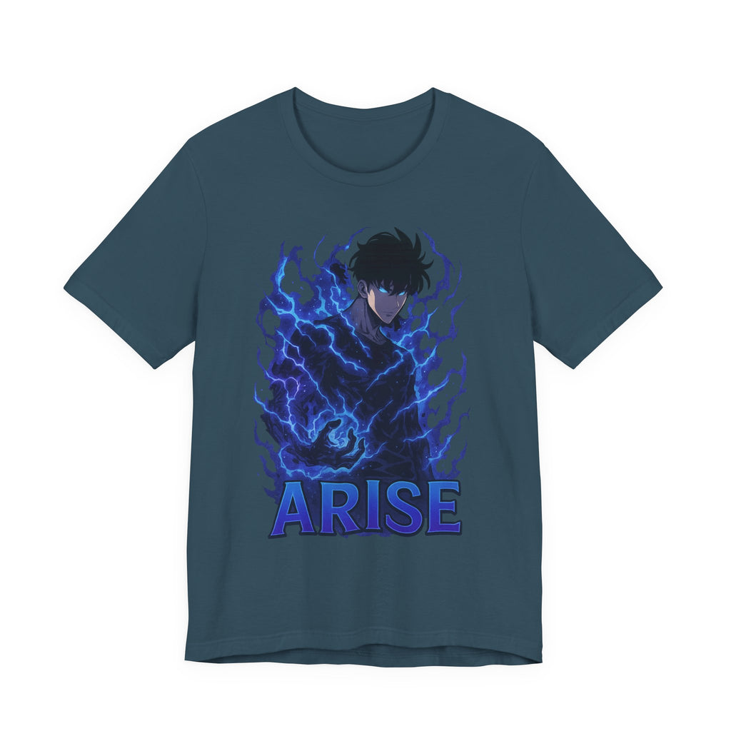 Sung Jinwoo from Solo Leveling-Electric Vibes Graphic Tee, Unisex Comfort T-Shirt, Casual Everyday Wear, Anime Inspired Top, Gift for Fans, Print on Demand