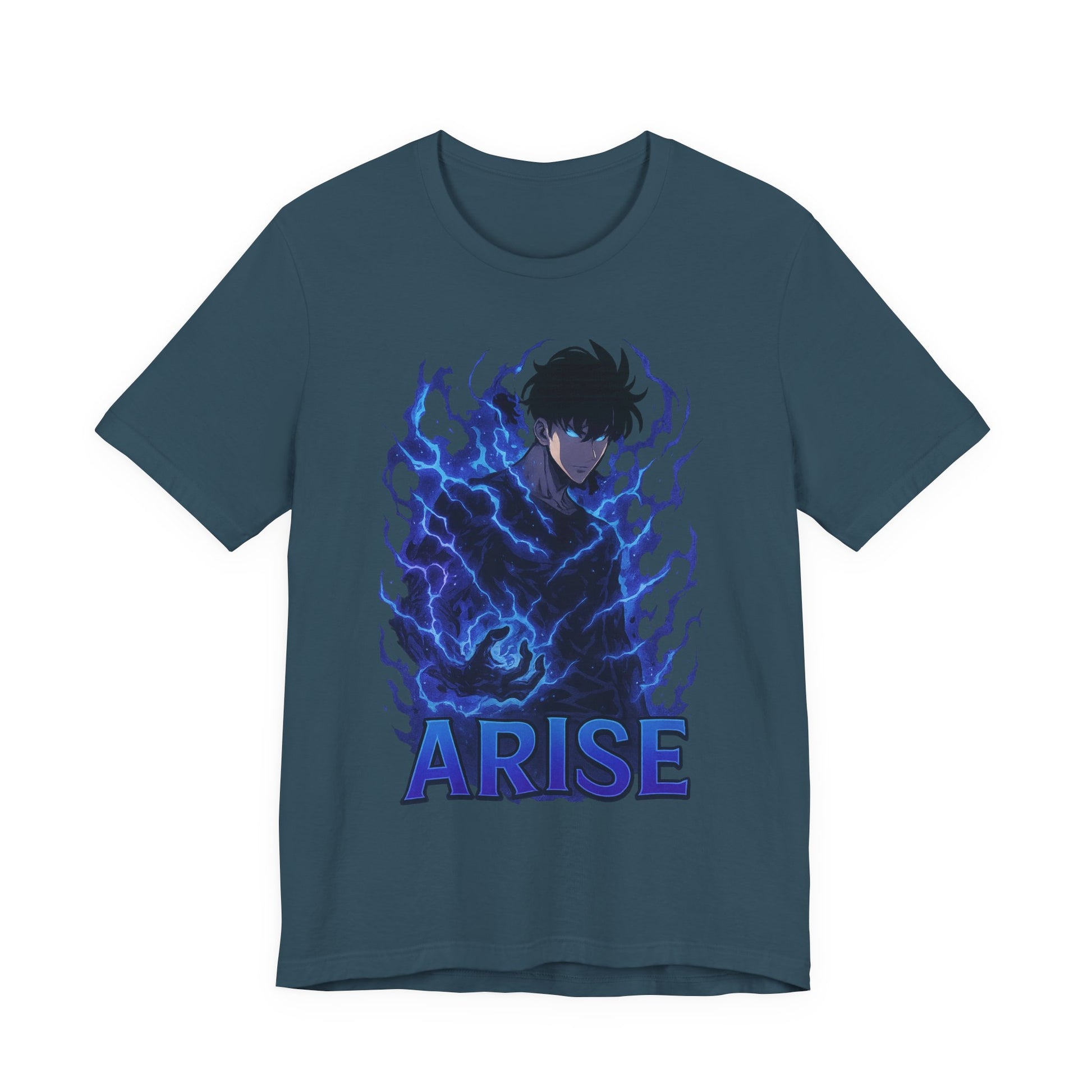 Sung Jinwoo from Solo Leveling-Electric Vibes Graphic Tee, Unisex Comfort T-Shirt, Casual Everyday Wear, Anime Inspired Top, Gift for Fans, Print on Demand