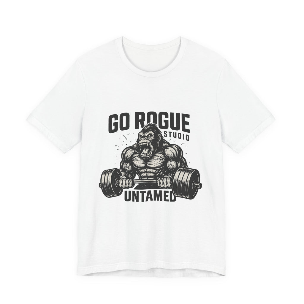 Gym Motivational Tee - Go Rogue Studio, Workout Shirt, Fitness Apparel, Unisex Exercise Tee, Casual Gym Wear, Untamed Fitness Designs