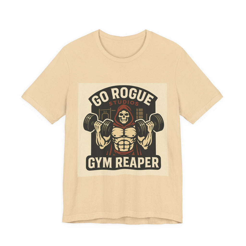 Gym Reaper Unisex Jersey Tee, Workout Shirt, Fitness Apparel, Motivational Fitness Gift, Gym Lover Tee