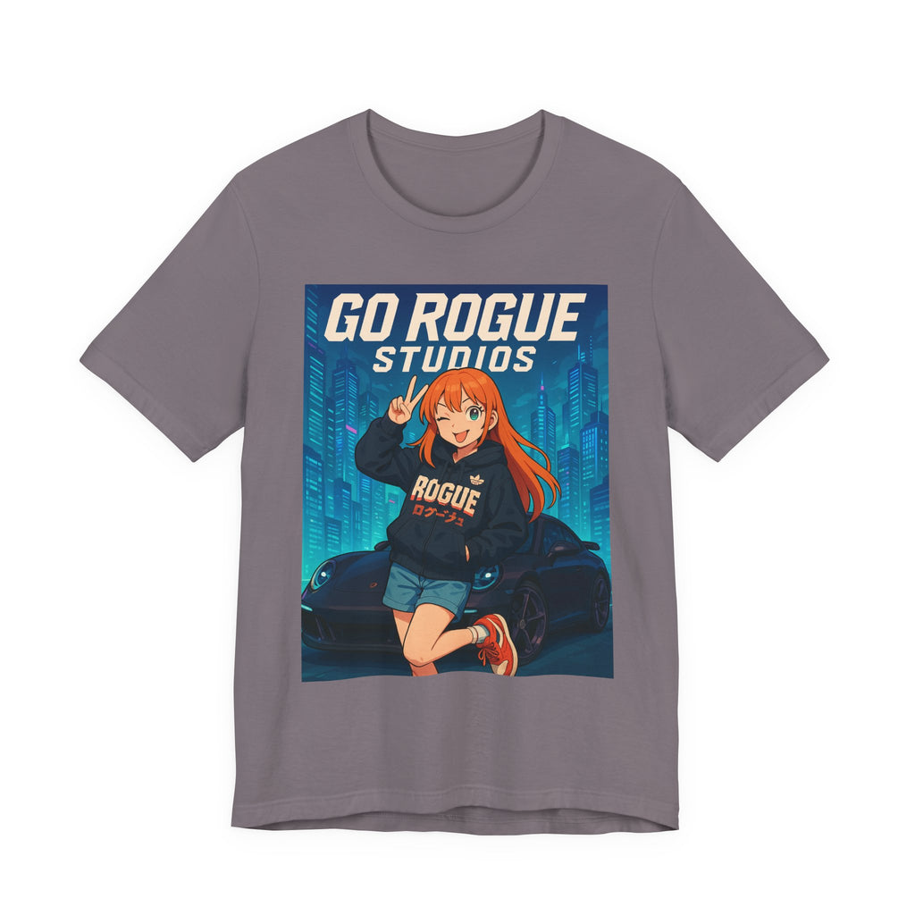 Anime-Inspired Rogue Studios Tee, Casual Unisex T-Shirt, Geek Gift, Streetwear, Trendy Apparel, Birthday, Art Enthusiast
