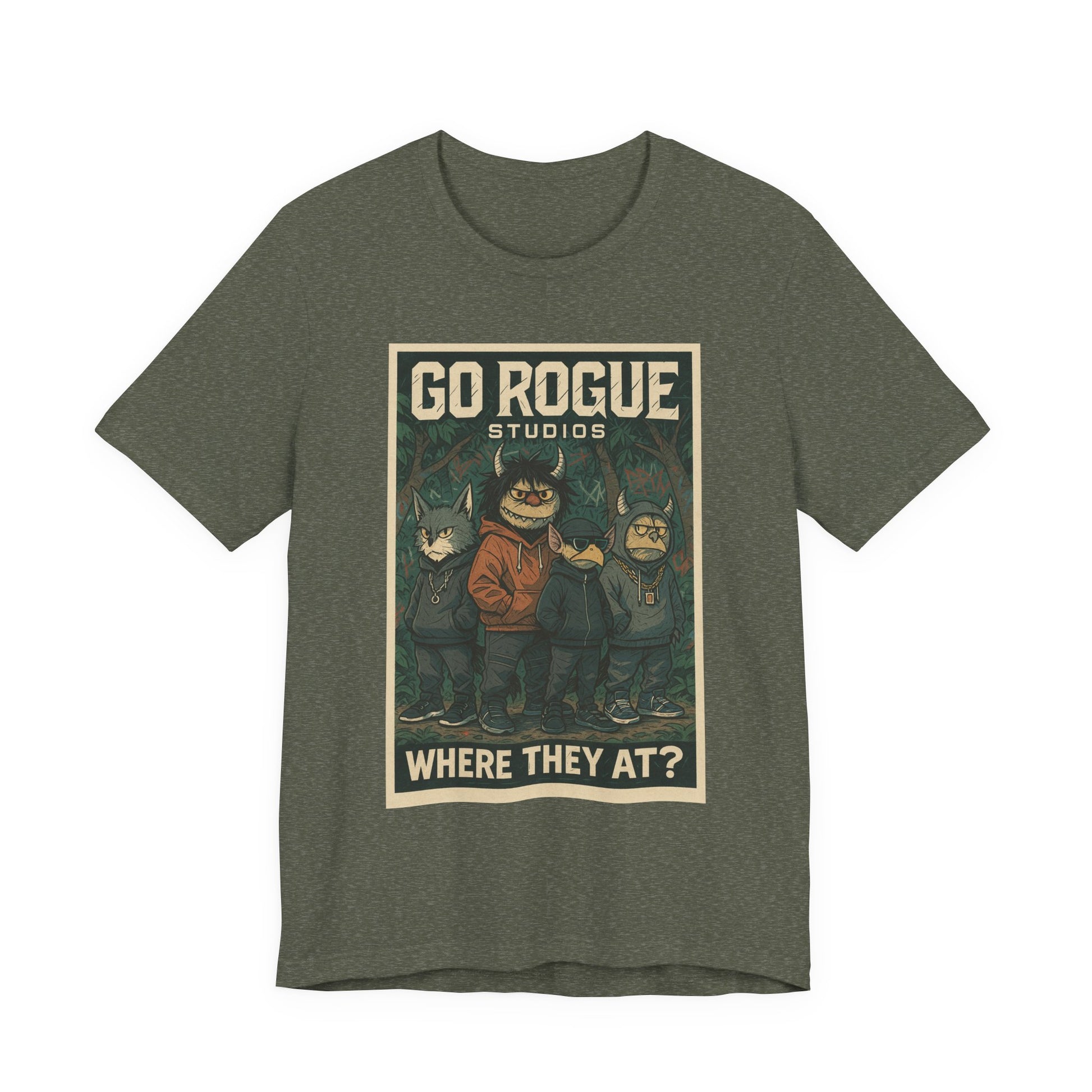 Retro Graphic Tee - Go Rogue Studios, Unisex Short Sleeve, Vintage T-Shirt, Unique Gift, Everyday Wear, Casual Style