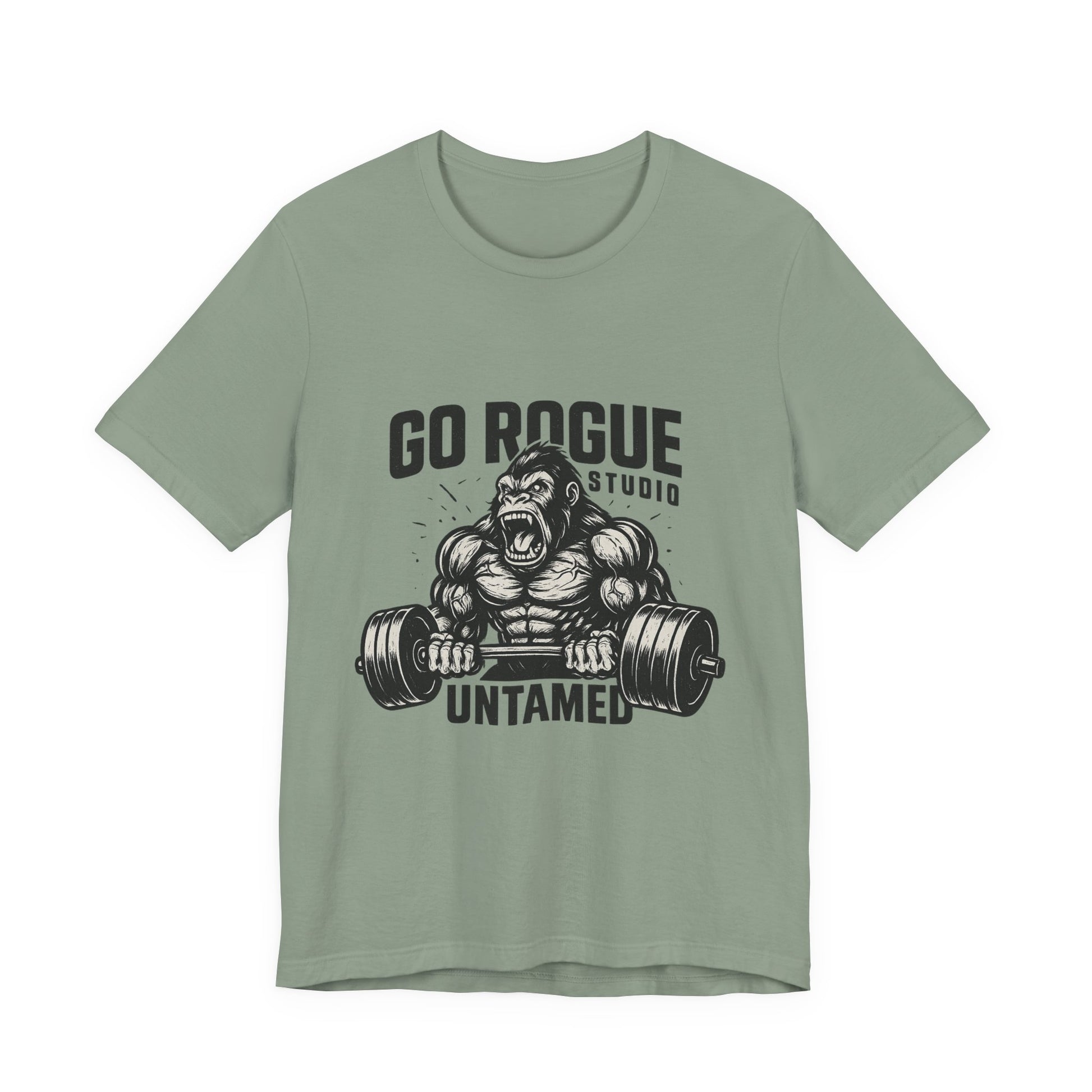 Gym Motivational Tee - Go Rogue Studio, Workout Shirt, Fitness Apparel, Unisex Exercise Tee, Casual Gym Wear, Untamed Fitness Designs