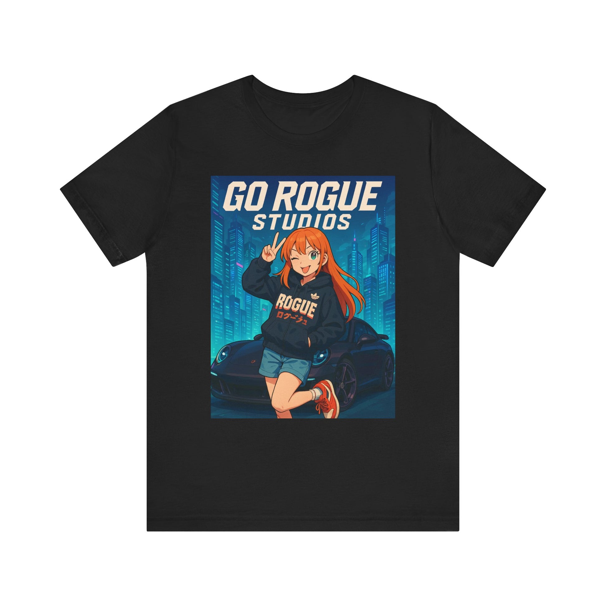 Anime-Inspired Rogue Studios Tee, Casual Unisex T-Shirt, Geek Gift, Streetwear, Trendy Apparel, Birthday, Art Enthusiast
