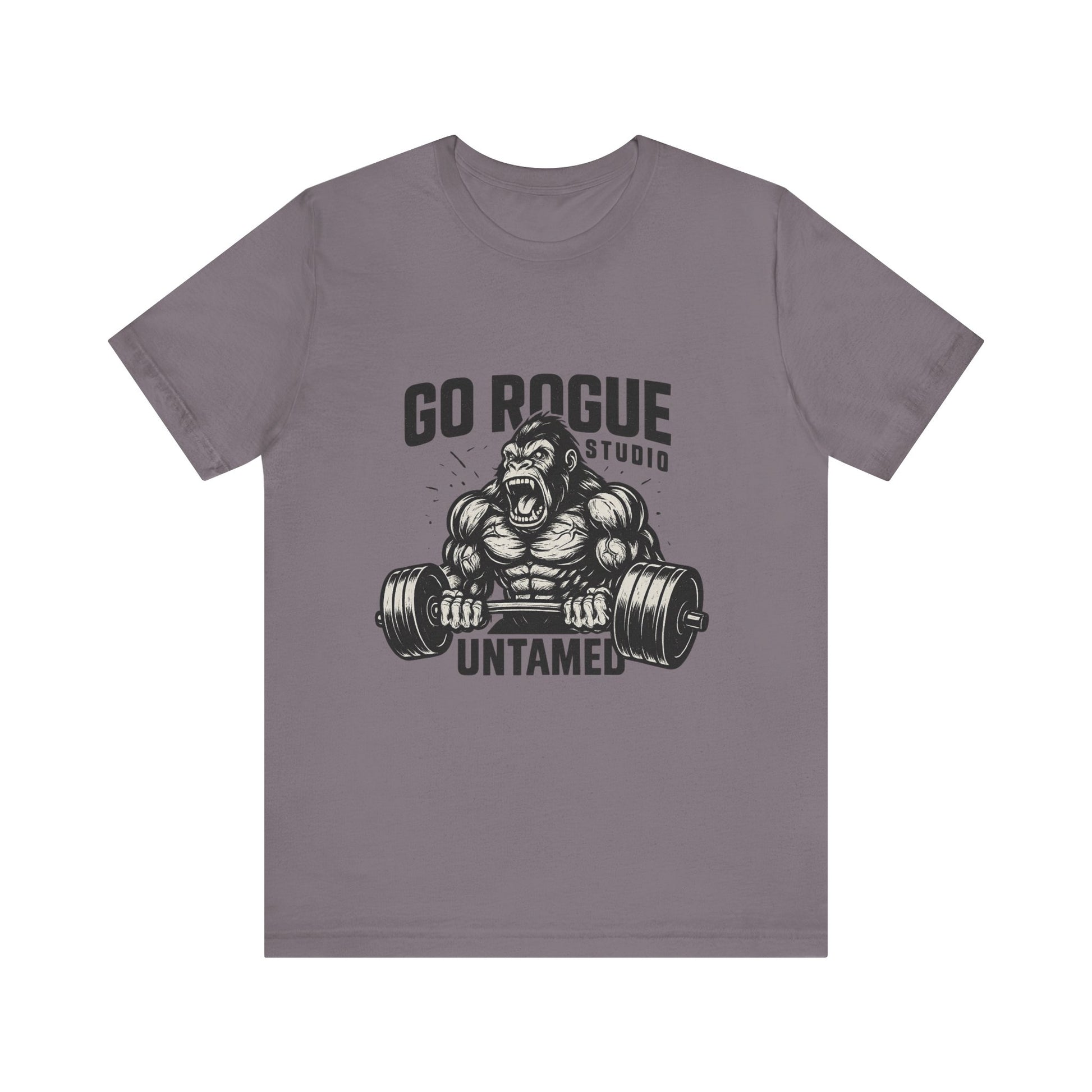 Gym Motivational Tee - Go Rogue Studio, Workout Shirt, Fitness Apparel, Unisex Exercise Tee, Casual Gym Wear, Untamed Fitness Designs