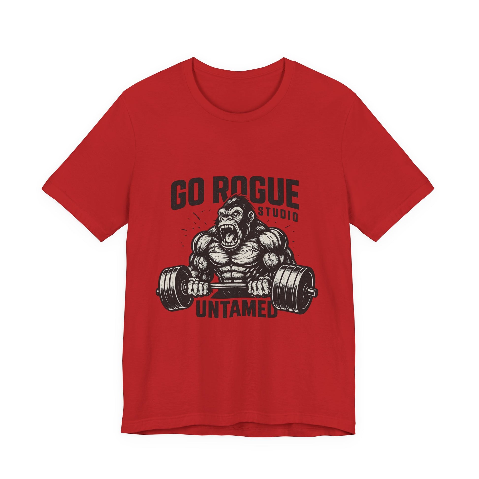 Gym Motivational Tee - Go Rogue Studio, Workout Shirt, Fitness Apparel, Unisex Exercise Tee, Casual Gym Wear, Untamed Fitness Designs