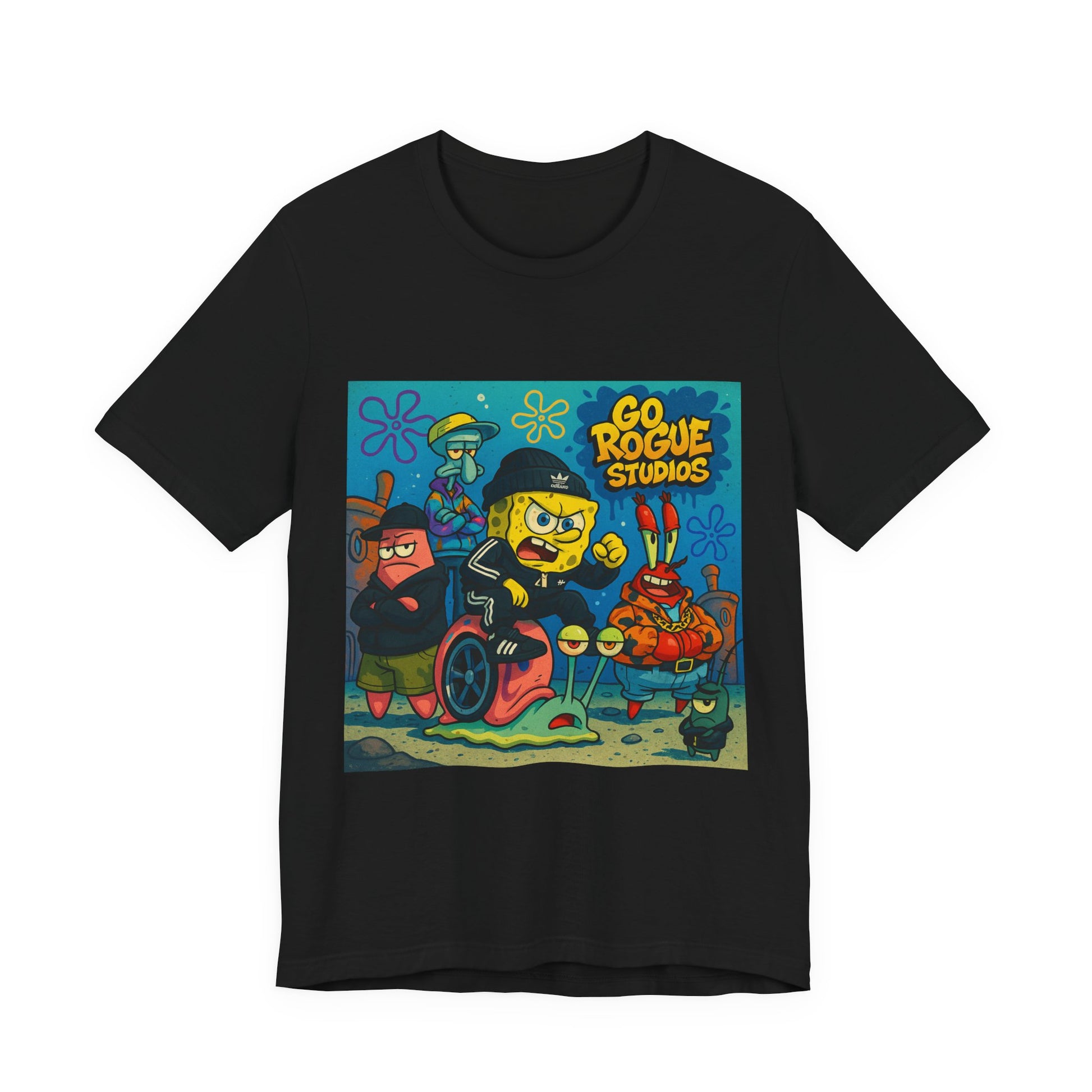 Colorful Cartoon-Inspired Unisex Jersey Tee, Fun Graphic Shirt for Casual Outings, Gift for Fans, Summer Wear, Kids & Adults