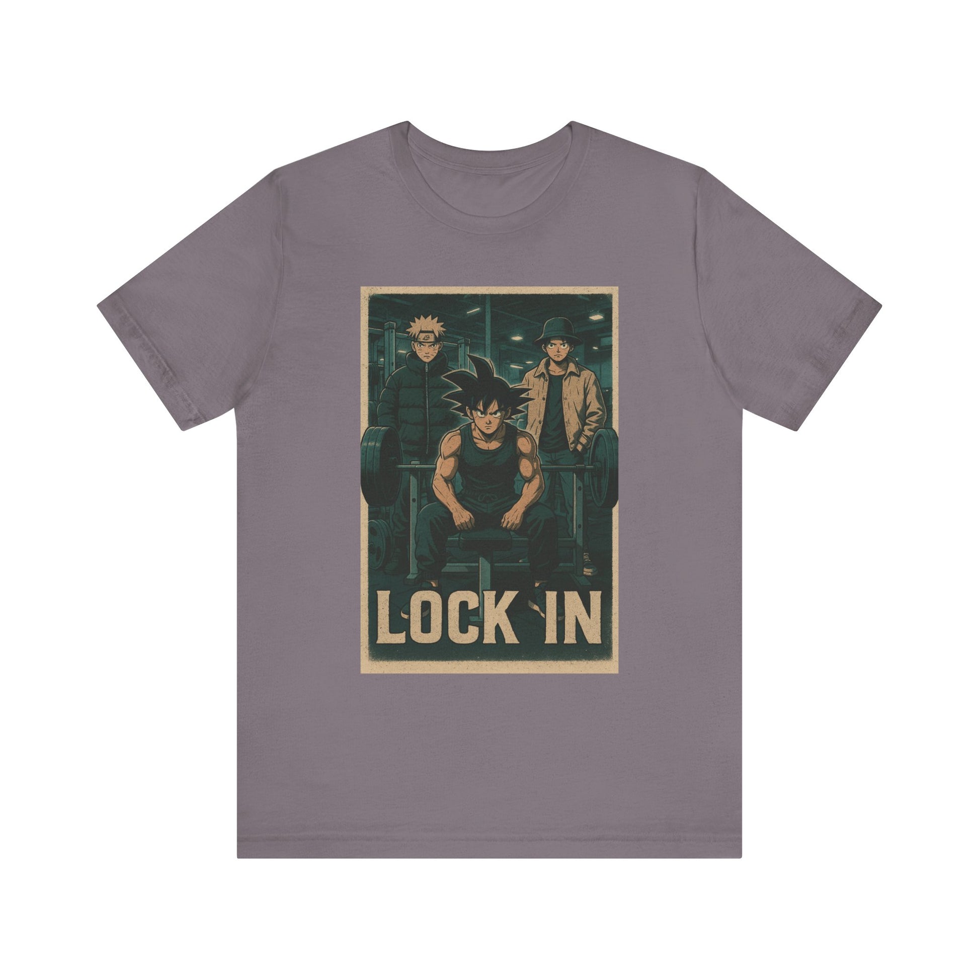 Anime-inspired "Lock In" Unisex Tee, Cool Graphic Tee, Casual Wear, Gift for Fans, Streetwear Style, Summer Outfit