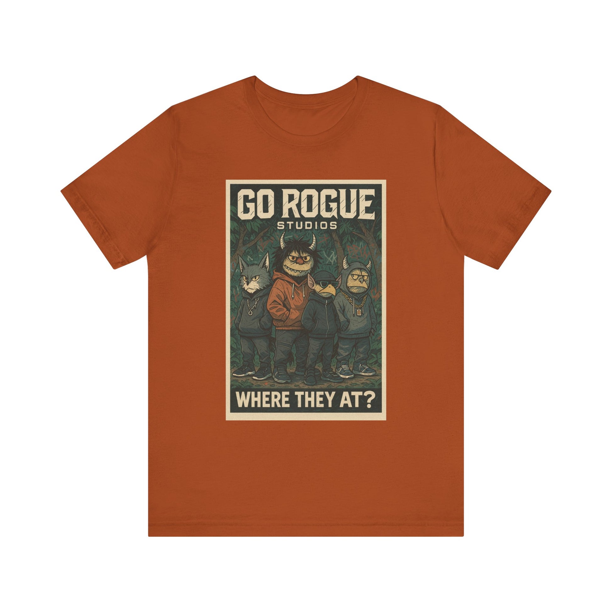 Retro Graphic Tee - Go Rogue Studios, Unisex Short Sleeve, Vintage T-Shirt, Unique Gift, Everyday Wear, Casual Style