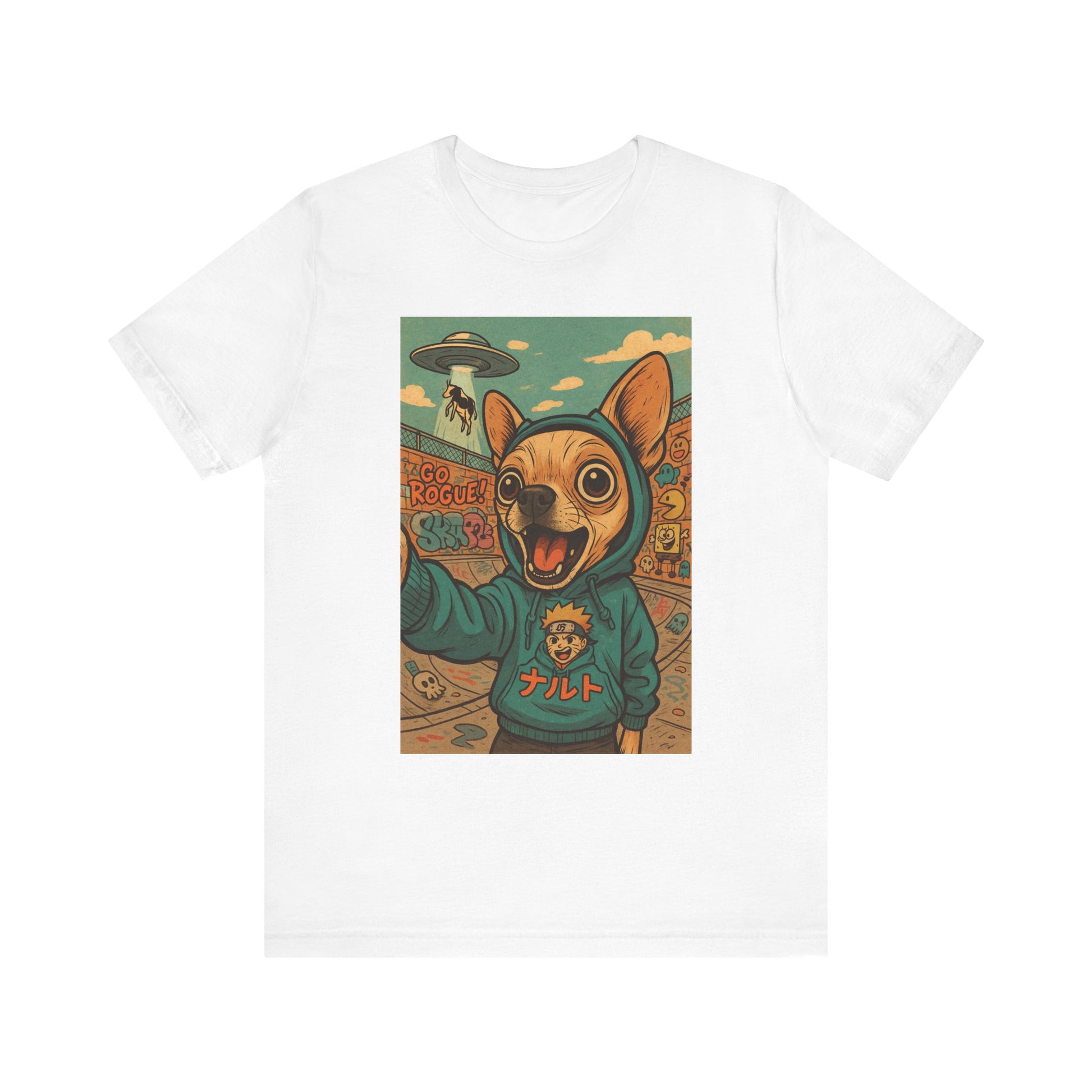 Charming Alien Dog Tee, Fun Graphic T-Shirt for Dog Lovers, Quirky Pet Apparel, Perfect Gift for Every Occasion, Unique Dog Owner Gift