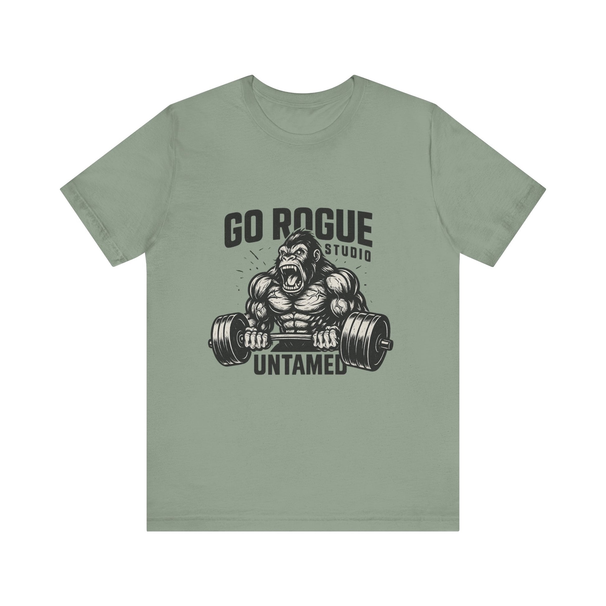 Gym Motivational Tee - Go Rogue Studio, Workout Shirt, Fitness Apparel, Unisex Exercise Tee, Casual Gym Wear, Untamed Fitness Designs