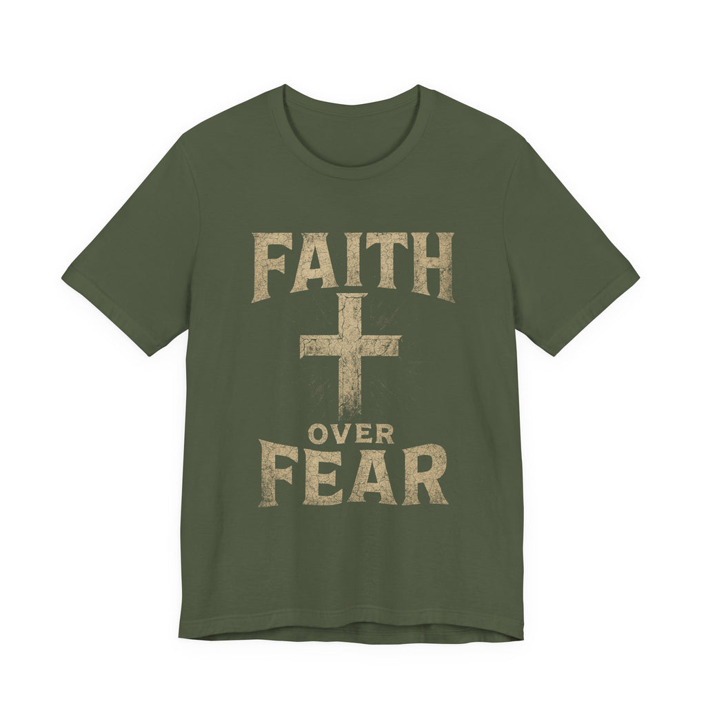 Faith Over Fear Tee, Inspirational Shirt, Christian Apparel, Everyday Wear, Gift for Believers, Faith-Based Clothing