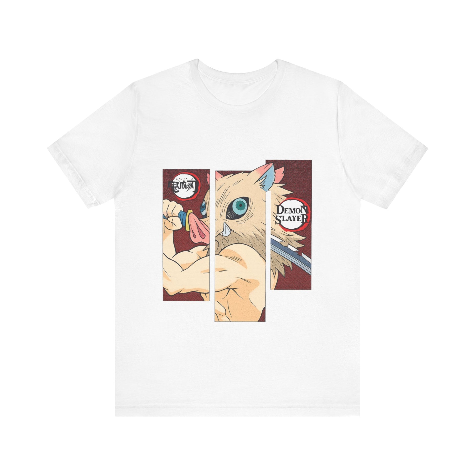 Inosuke Demon Slayer Anime Short Sleeve Tee, Unisex Graphic Tee, Gift for Anime Lovers, Casual Wear, Manga Merchandise, Summer Shirt