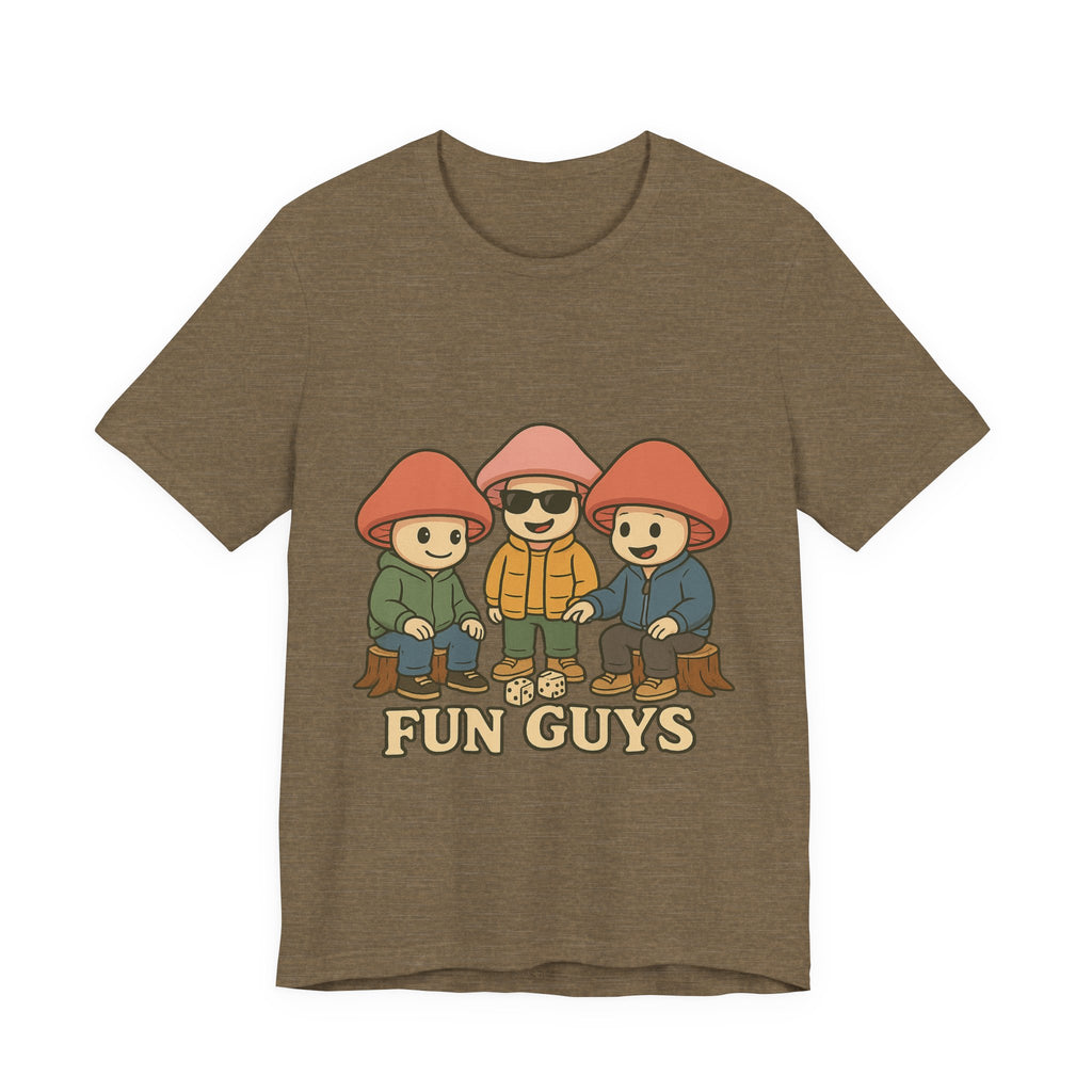 "Fun Guys" Unisex Tee - Whimsical Mushroom Graphic Shirt, Perfect for Nature Lovers, Gifts for Friends, Casual Wear, Mushroom [...]