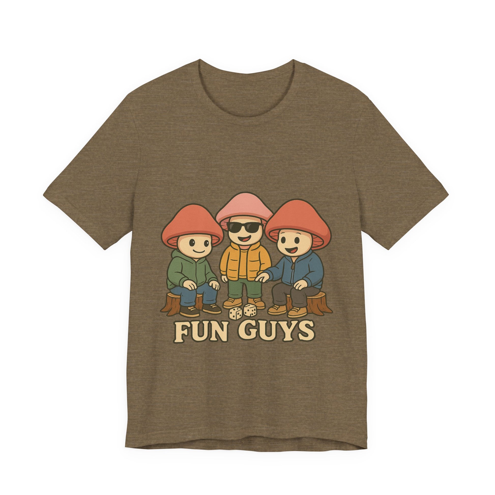 "Fun Guys" Unisex Tee - Whimsical Mushroom Graphic Shirt, Perfect for Nature Lovers, Gifts for Friends, Casual Wear, Mushroom [...]
