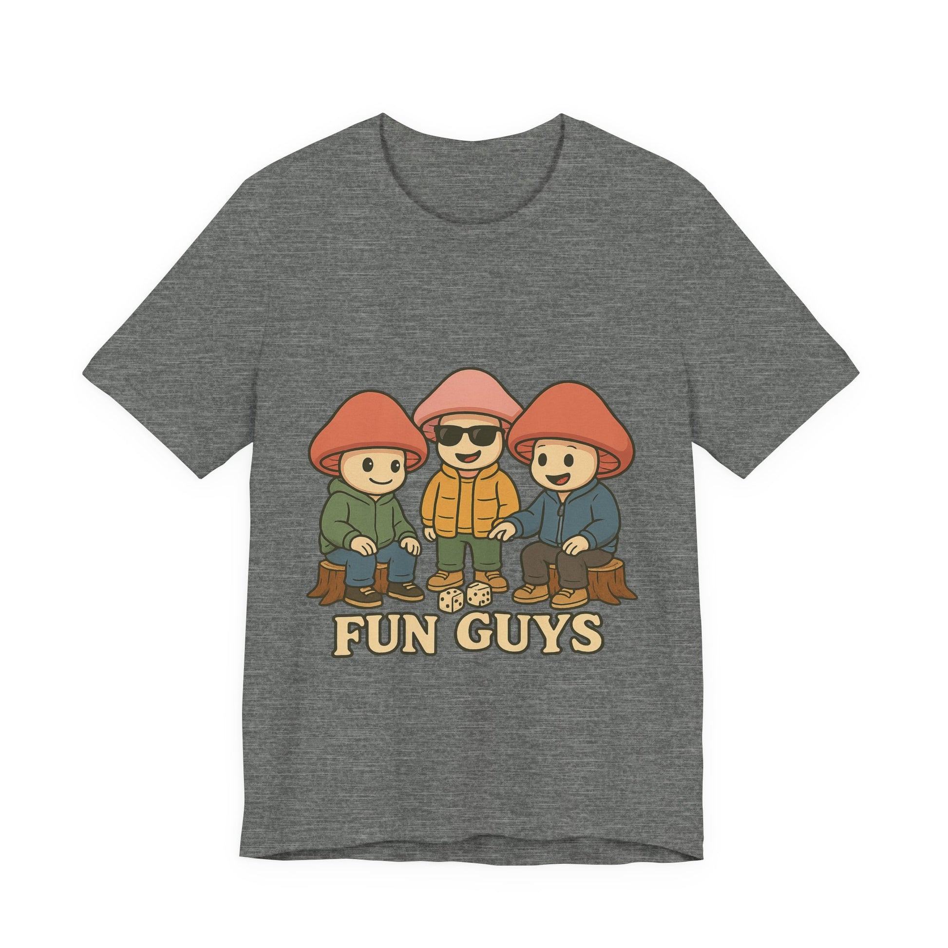 "Fun Guys" Unisex Tee - Whimsical Mushroom Graphic Shirt, Perfect for Nature Lovers, Gifts for Friends, Casual Wear, Mushroom [...]