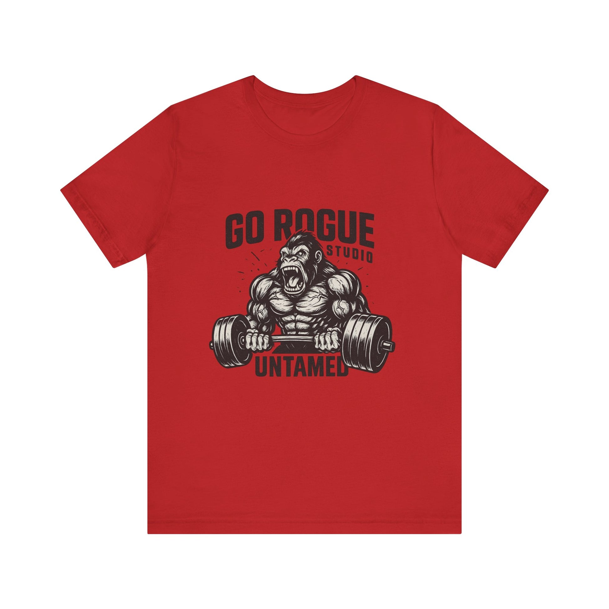 Gym Motivational Tee - Go Rogue Studio, Workout Shirt, Fitness Apparel, Unisex Exercise Tee, Casual Gym Wear, Untamed Fitness Designs