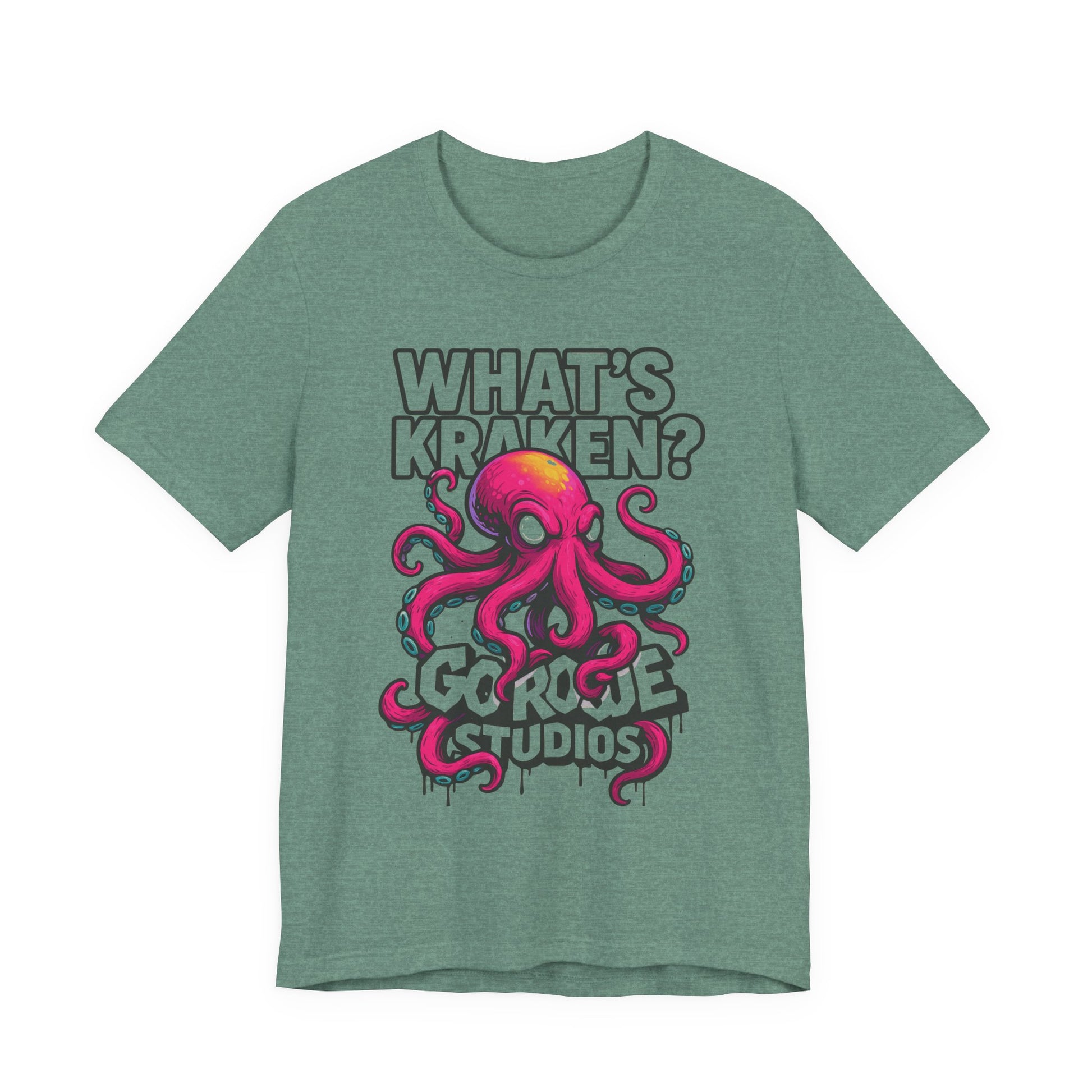 What's Kraken? Unisex Octopus Tee, Funny Shirt, Unique Gift for Ocean Lovers, Birthday, Beachwear, Casual Style, Marine Life