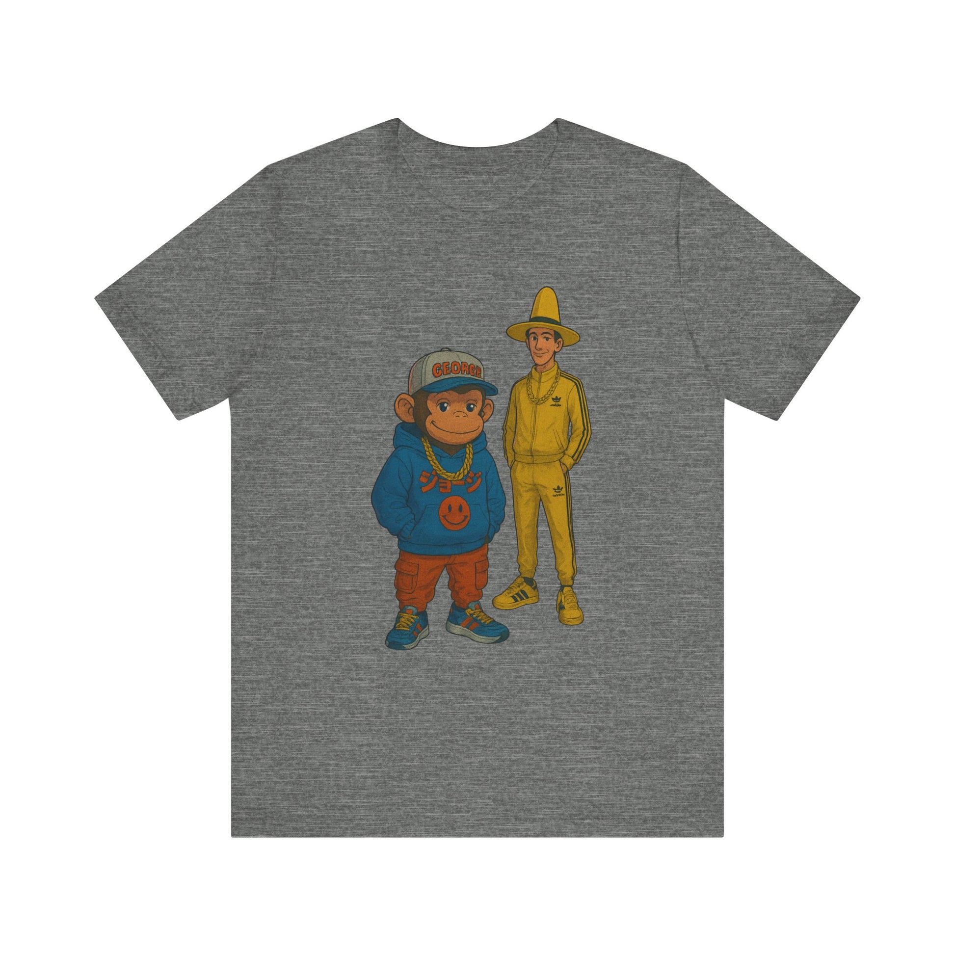 Curious George Stylish Graphic Tee Featuring Cool Characters, Casual Wear, Gift for Friends, Fun Summer Outfits, Unique Streetwear