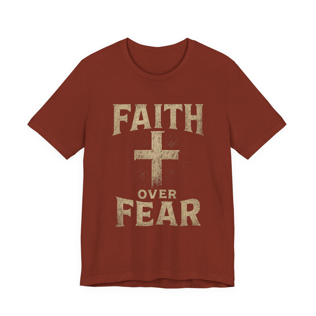 Faith Over Fear Tee, Inspirational Shirt, Christian Apparel, Everyday Wear, Gift for Believers, Faith-Based Clothing