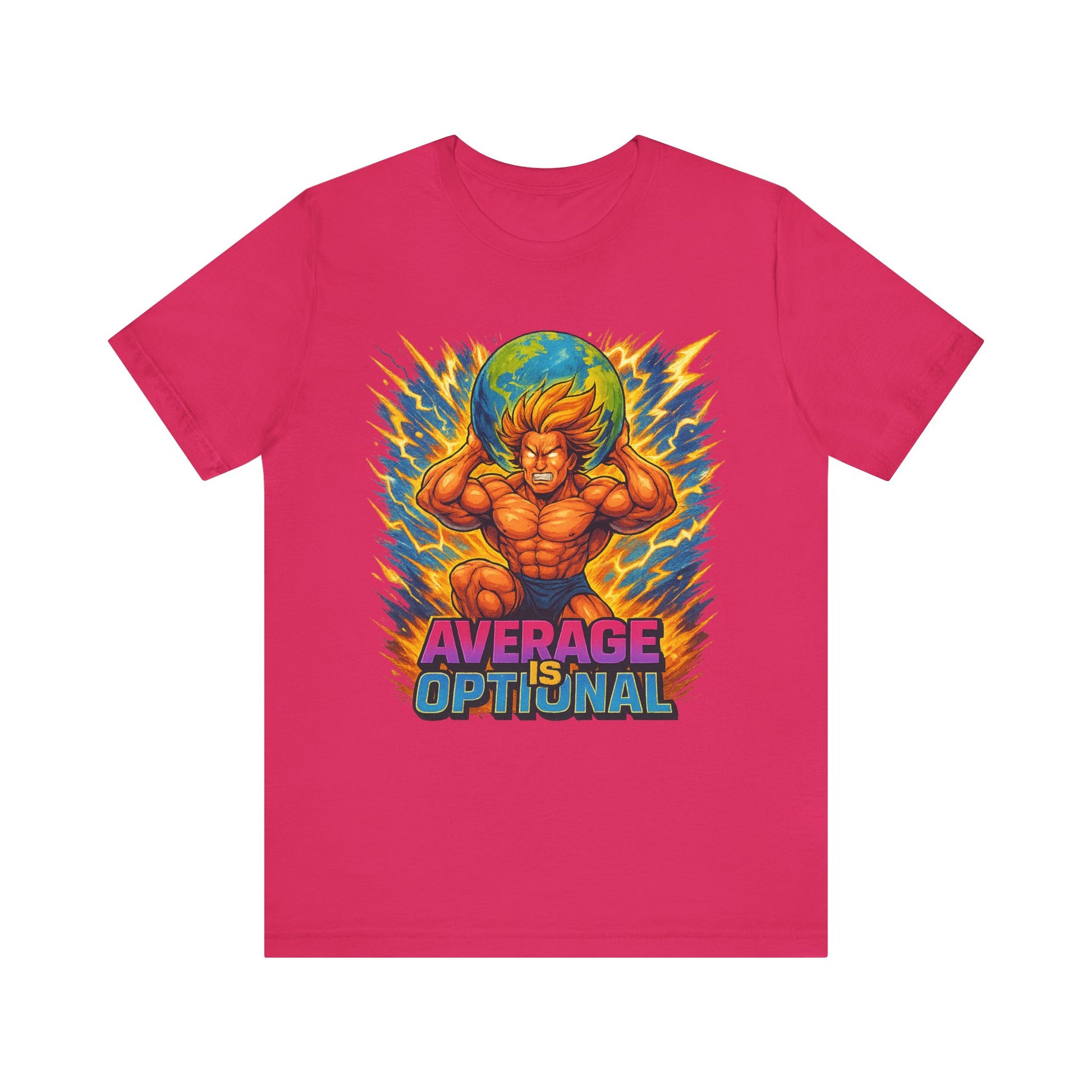 Powerful Average is Optional Tee, Motivational T-Shirt, Anime-Inspired Apparel, Unisex Graphic Tee, Gift for Fans