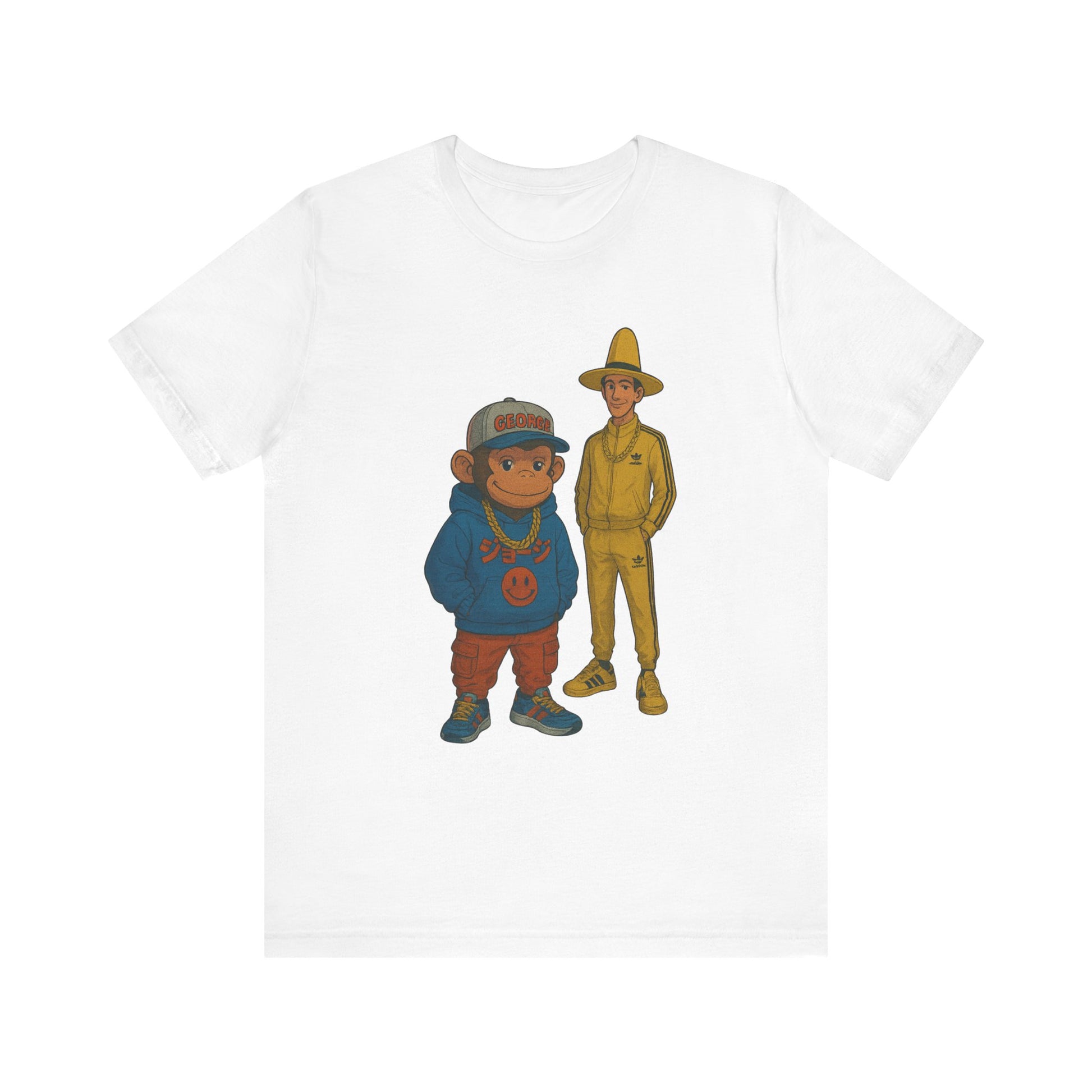 Curious George Stylish Graphic Tee Featuring Cool Characters, Casual Wear, Gift for Friends, Fun Summer Outfits, Unique Streetwear