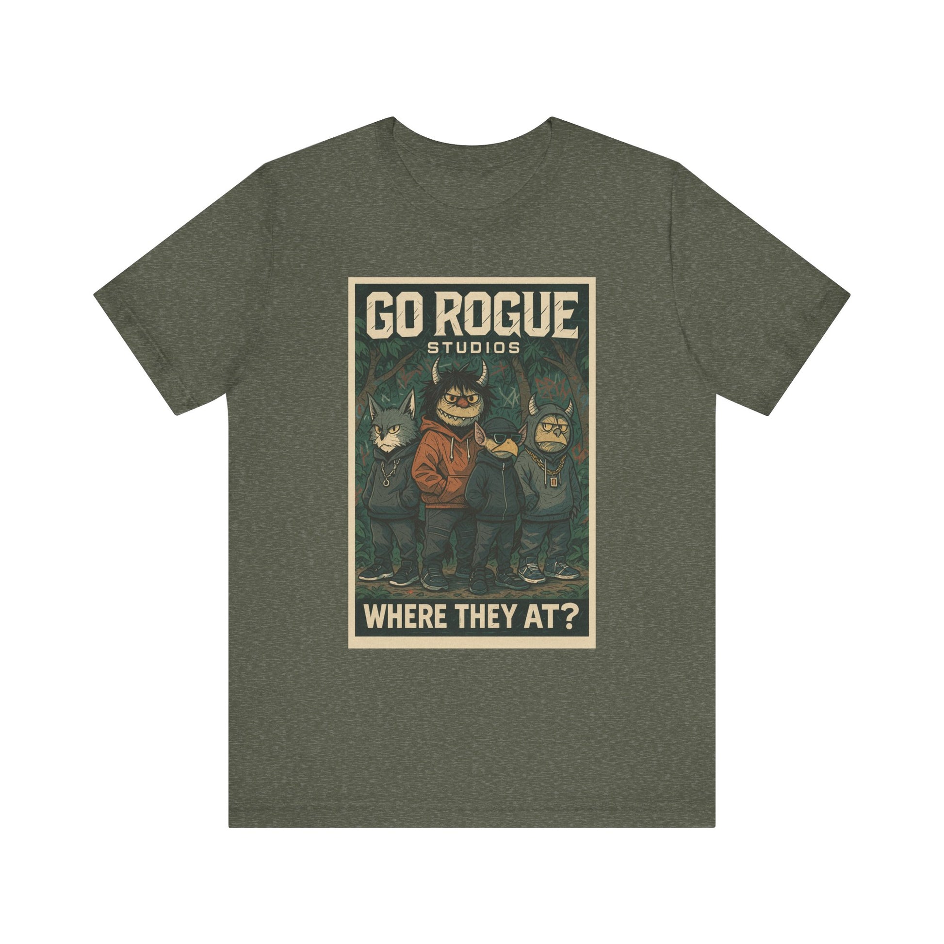 Retro Graphic Tee - Go Rogue Studios, Unisex Short Sleeve, Vintage T-Shirt, Unique Gift, Everyday Wear, Casual Style