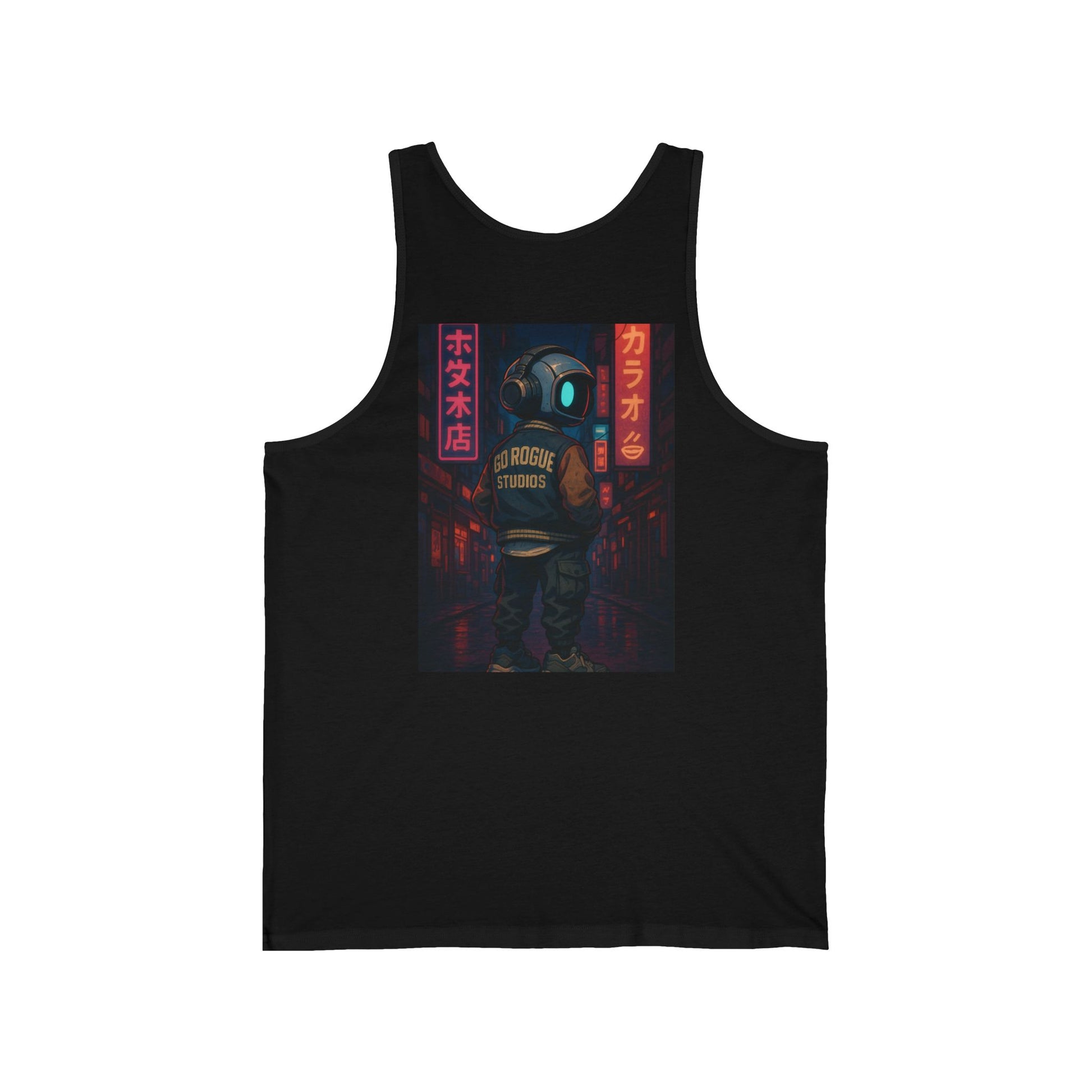 Retro Graphic Unisex Jersey Tank - Go Rogue Studios, Streetwear Top, Summer Apparel, Gift for Friends, Casual Wear