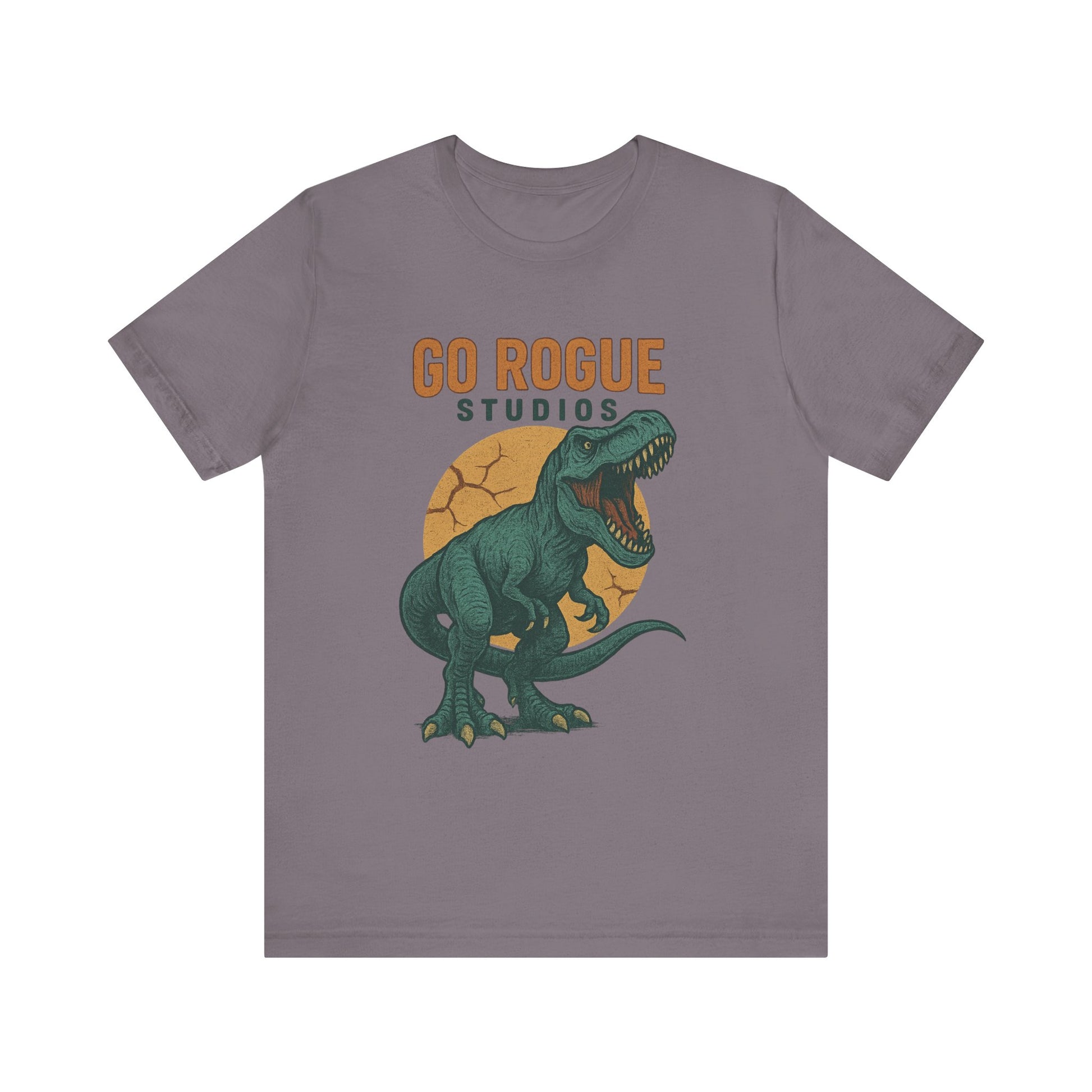 Dino-Inspired Unisex Tee, Go Rogue Studios Shirt, Dinosaur Graphic Tee, Jurassic Style Shirt, Casual Wear, Unique Gift Idea