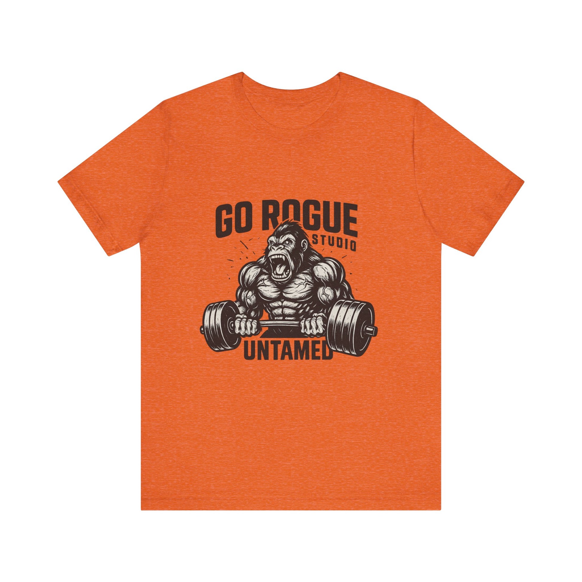 Gym Motivational Tee - Go Rogue Studio, Workout Shirt, Fitness Apparel, Unisex Exercise Tee, Casual Gym Wear, Untamed Fitness Designs