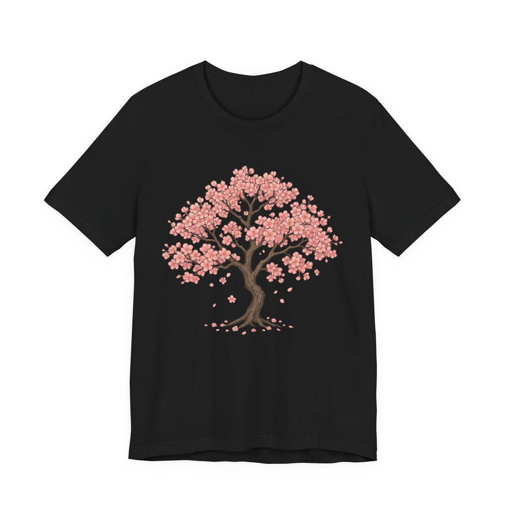 Cherry Blossom Tree Unisex Tee, Nature Lover Shirt, Spring Apparel, Gift for Her, Casual Wear, Eco-Friendly Clothing