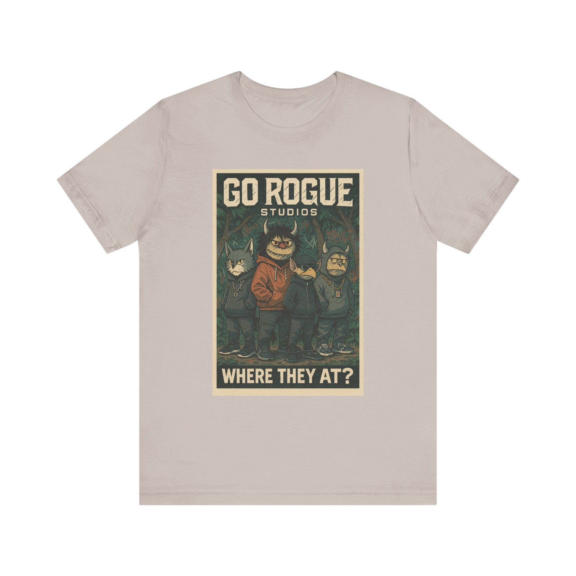 Retro Graphic Tee - Go Rogue Studios, Unisex Short Sleeve, Vintage T-Shirt, Unique Gift, Everyday Wear, Casual Style