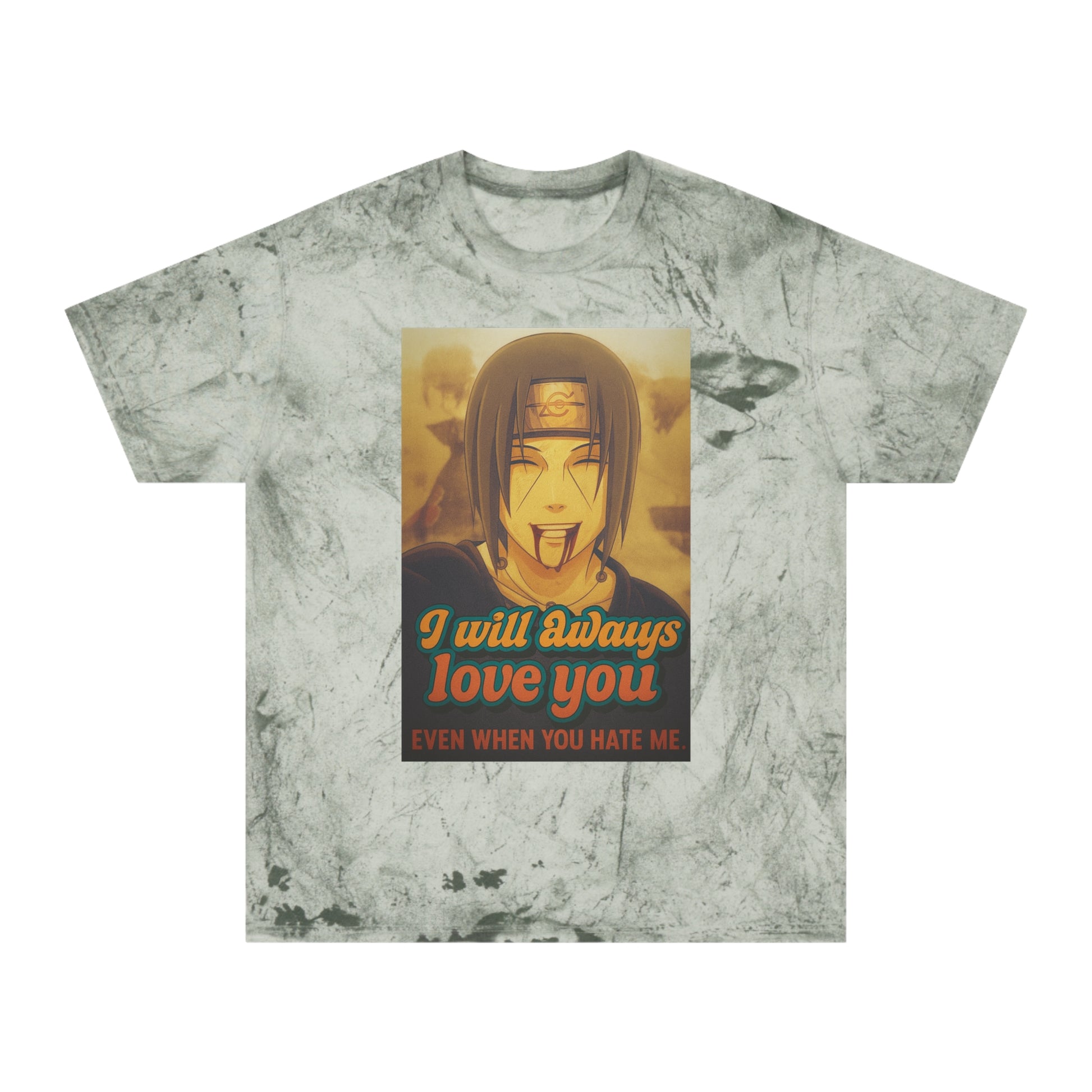 Color Blast Love T-Shirt, Unisex Tie-Dye Tee for Anime Fans, Perfect for Gifts, Valentine's Day, and Casual Wear