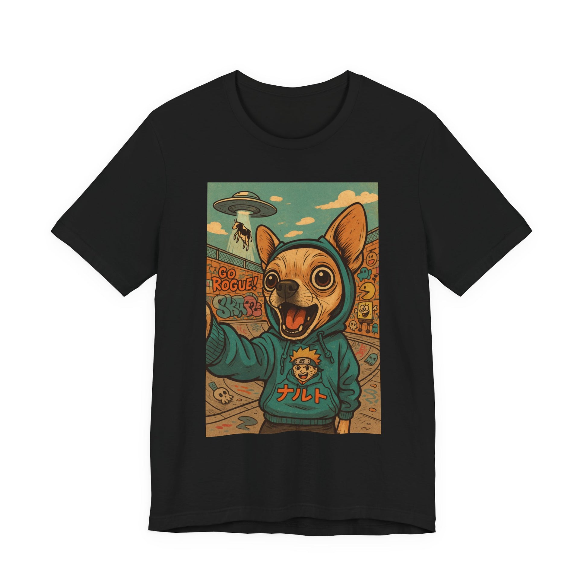 Charming Alien Dog Tee, Fun Graphic T-Shirt for Dog Lovers, Quirky Pet Apparel, Perfect Gift for Every Occasion, Unique Dog Owner Gift